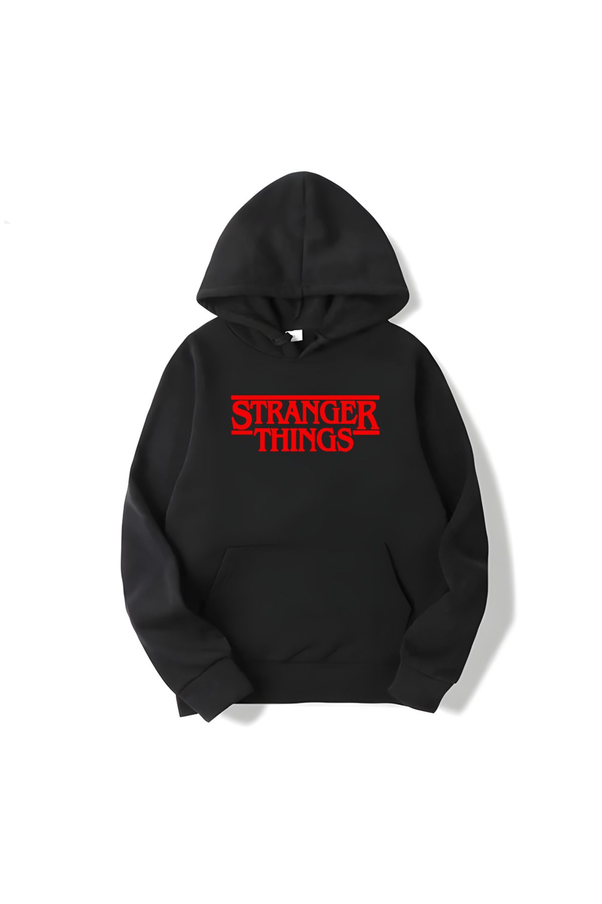 MAGORS Svart Wear Hanorac Cu Mânecă Lungă Din Bumbac Imprimat Stranger Things Unisex - XL