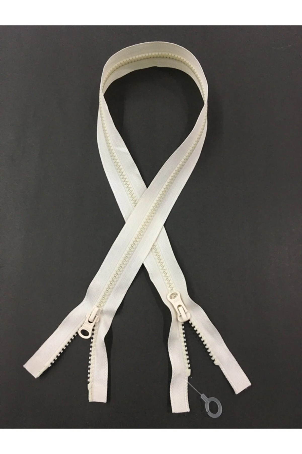 Coat Zipper Two Way 70 Cm Cream Bone Teeth 1123