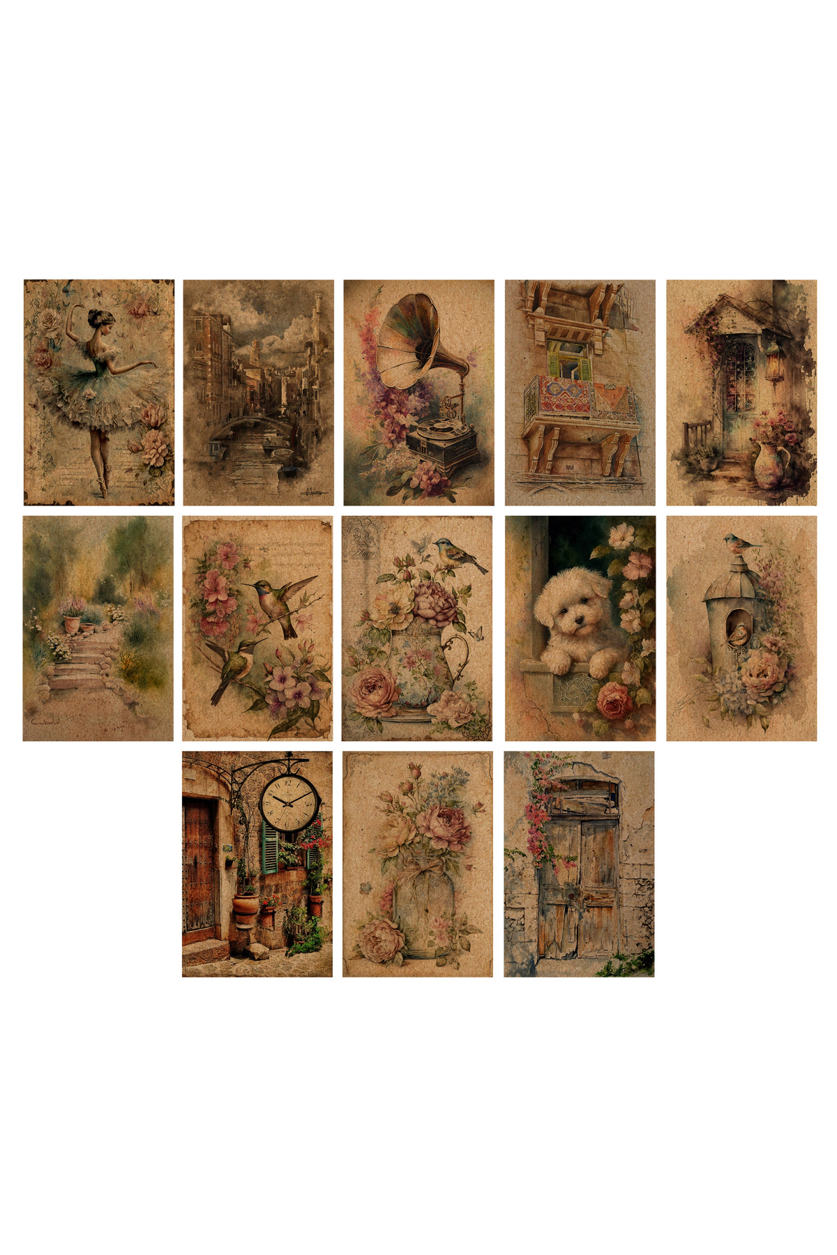 TELLGRAF Kraft Kartpostal Seti (10x15 cm 13 Adet)