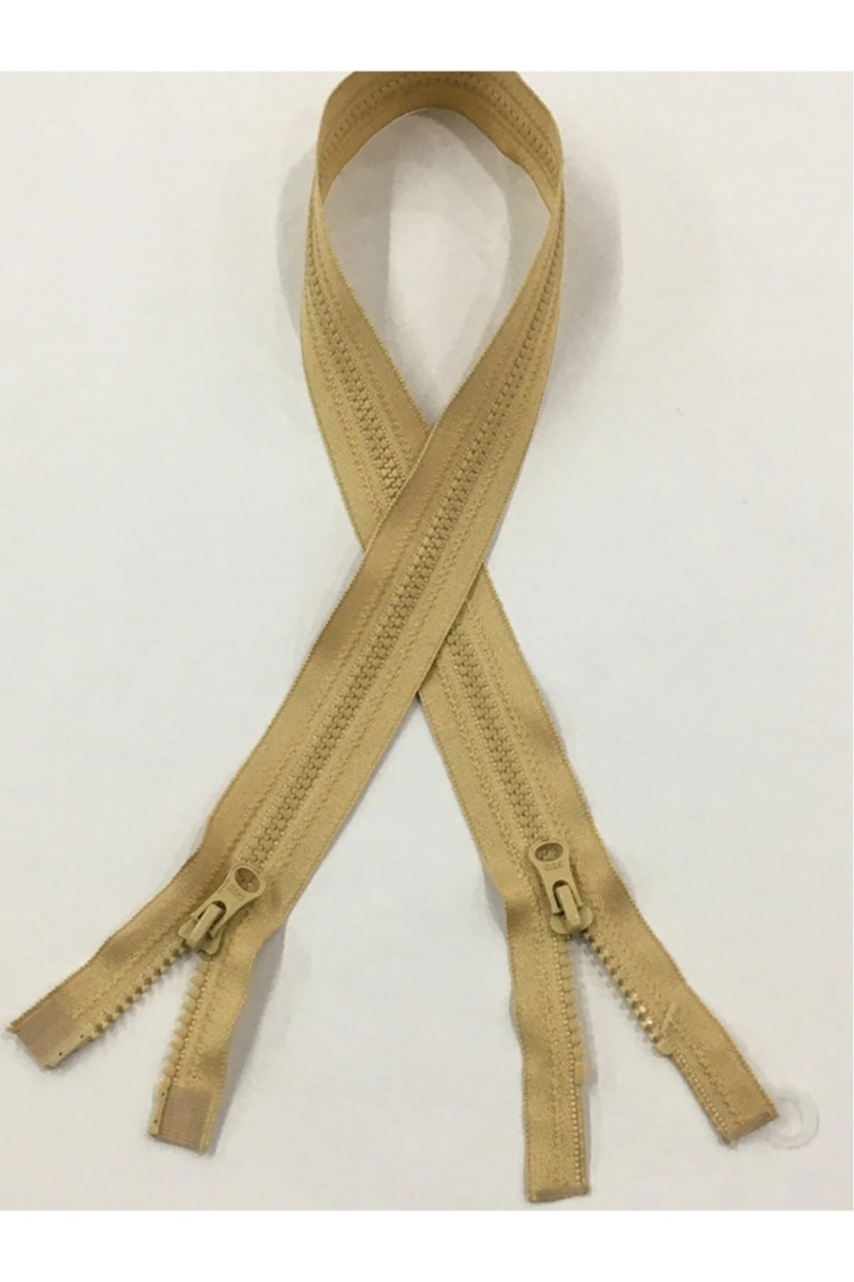 Coat Zipper Double Way 70 Cm Camel Bone Teeth 1123