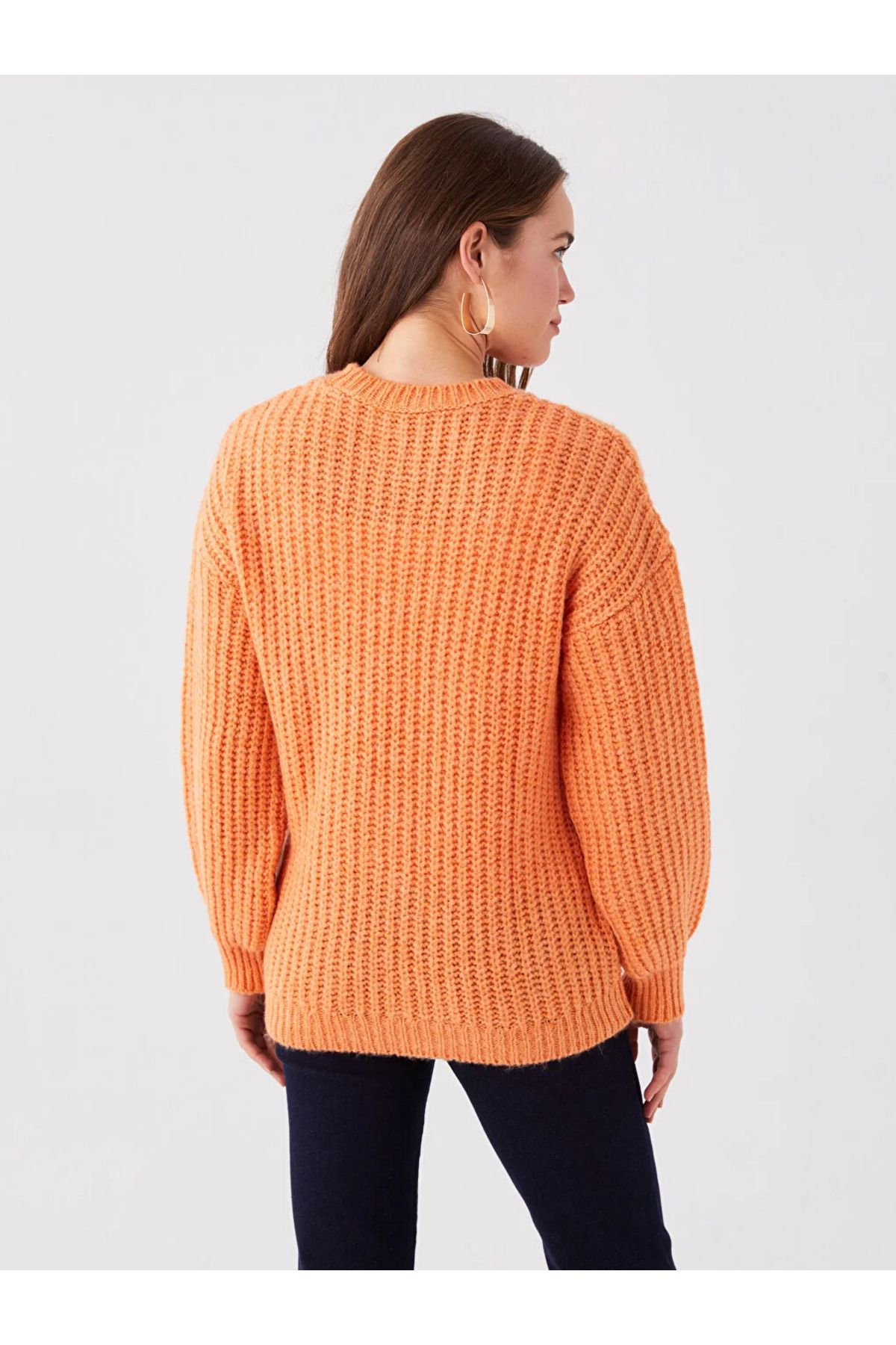 LC Waikiki-LCWAIKIKI Maternity Crew Neck Plain Long Sleeve Maternity Knitwear Sweater 5