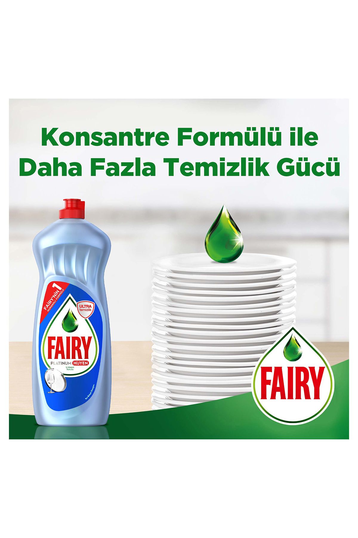 Fairy Platinum 500 ml Bulaşık Deterjanı Hijyen Limon