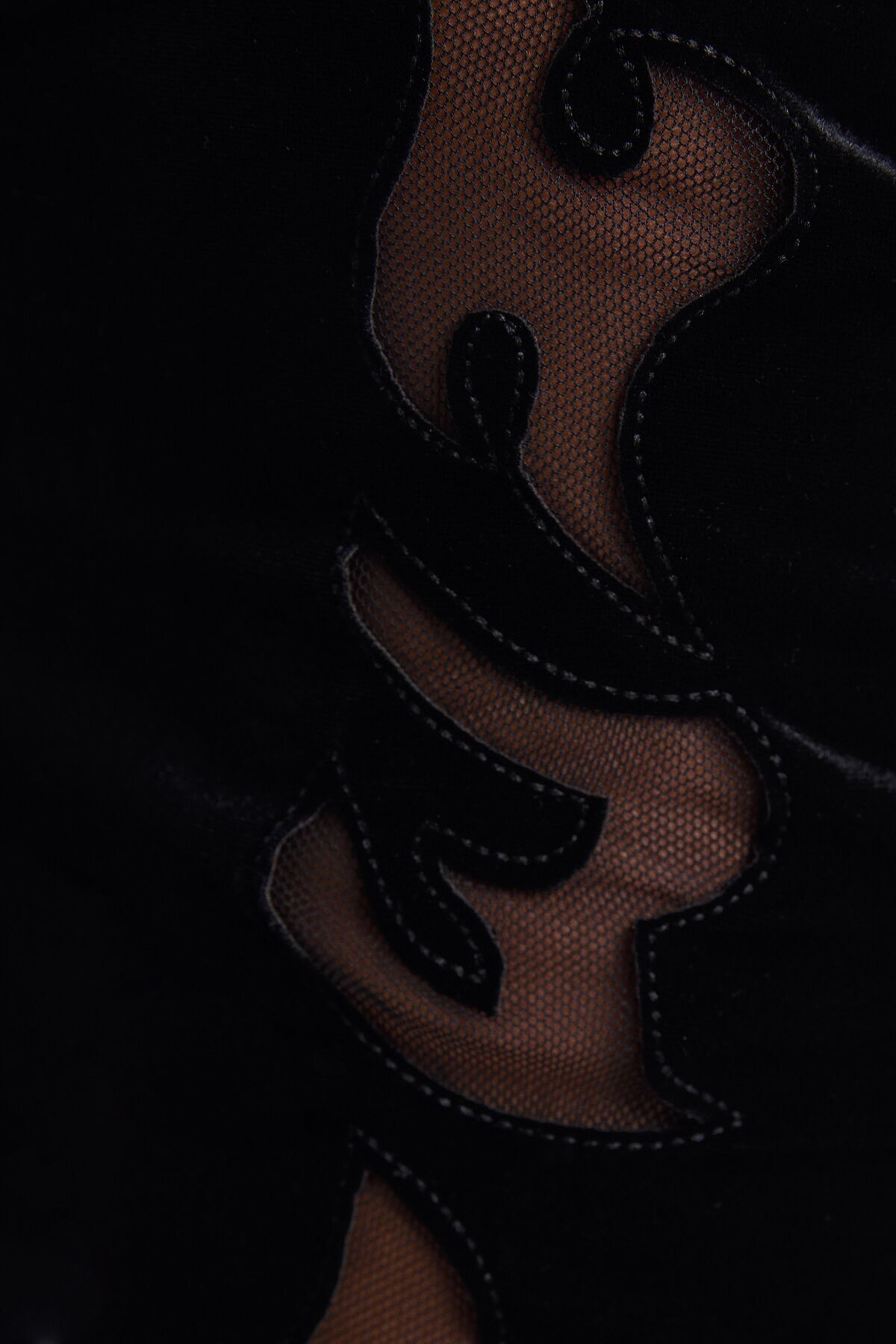Inc flocked hot sale velvet illusion sweater