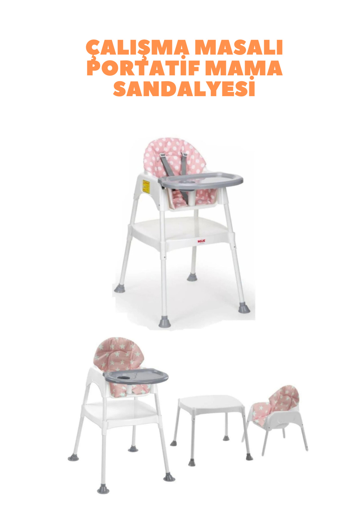 TURHAN BEBE Lüx Yeni Doğan Çeyiz Seti Bebek Araba + Beşik + Yürüteç + Mama Sandalye + Banyo Seti + Oyun Halısı fotoğrafı 7 (önizleme)