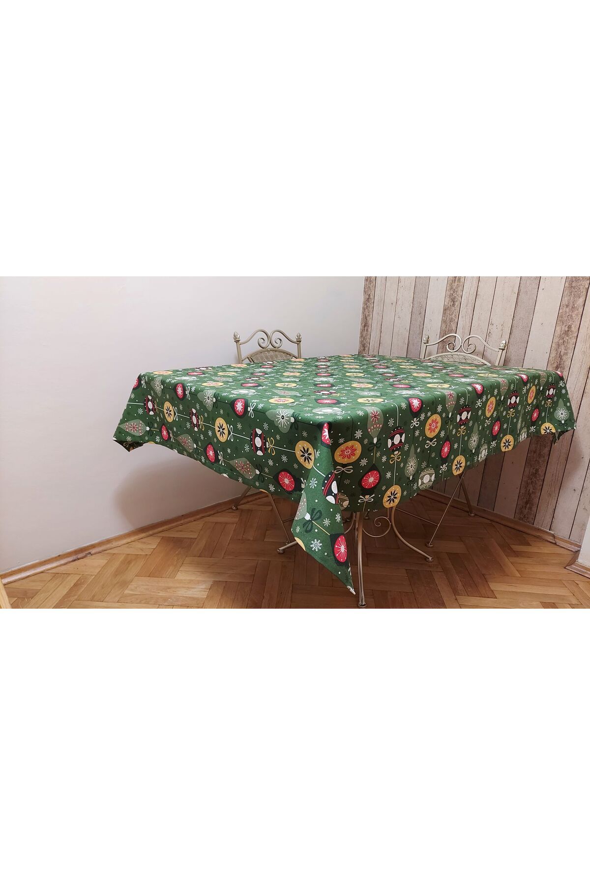 gonk-Rectangular, Christmas Patterned, Duck (Liquid Repellent, Stain Resistant) Fabric, Dining Table Cloth 2