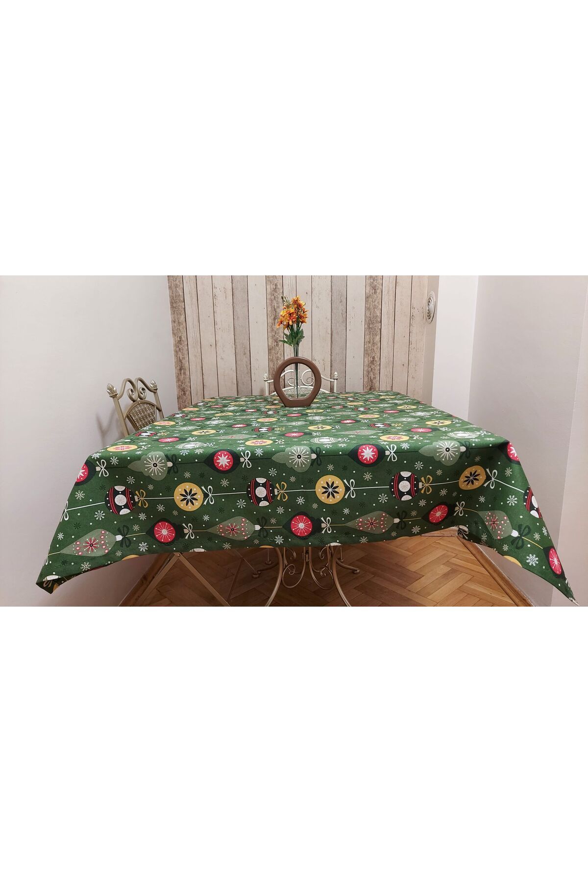 gonk-Rectangular, Christmas Patterned, Duck (Liquid Repellent, Stain Resistant) Fabric, Dining Table Cloth 6