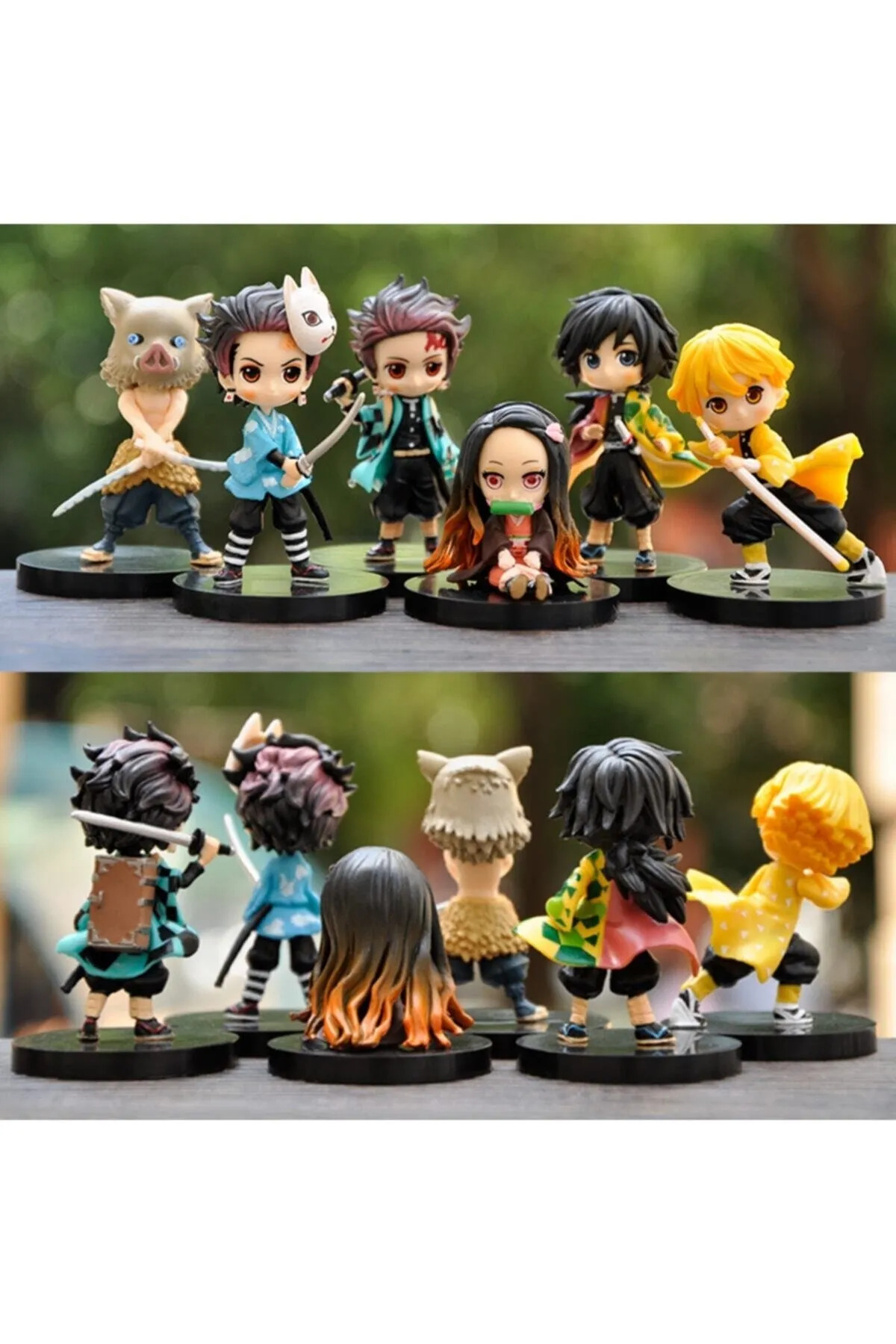 6 Pieces Japan Anime Demon Hunter Kimetsu Yaiba Kamado Tanjirou Nezuko Agatsuma Figure