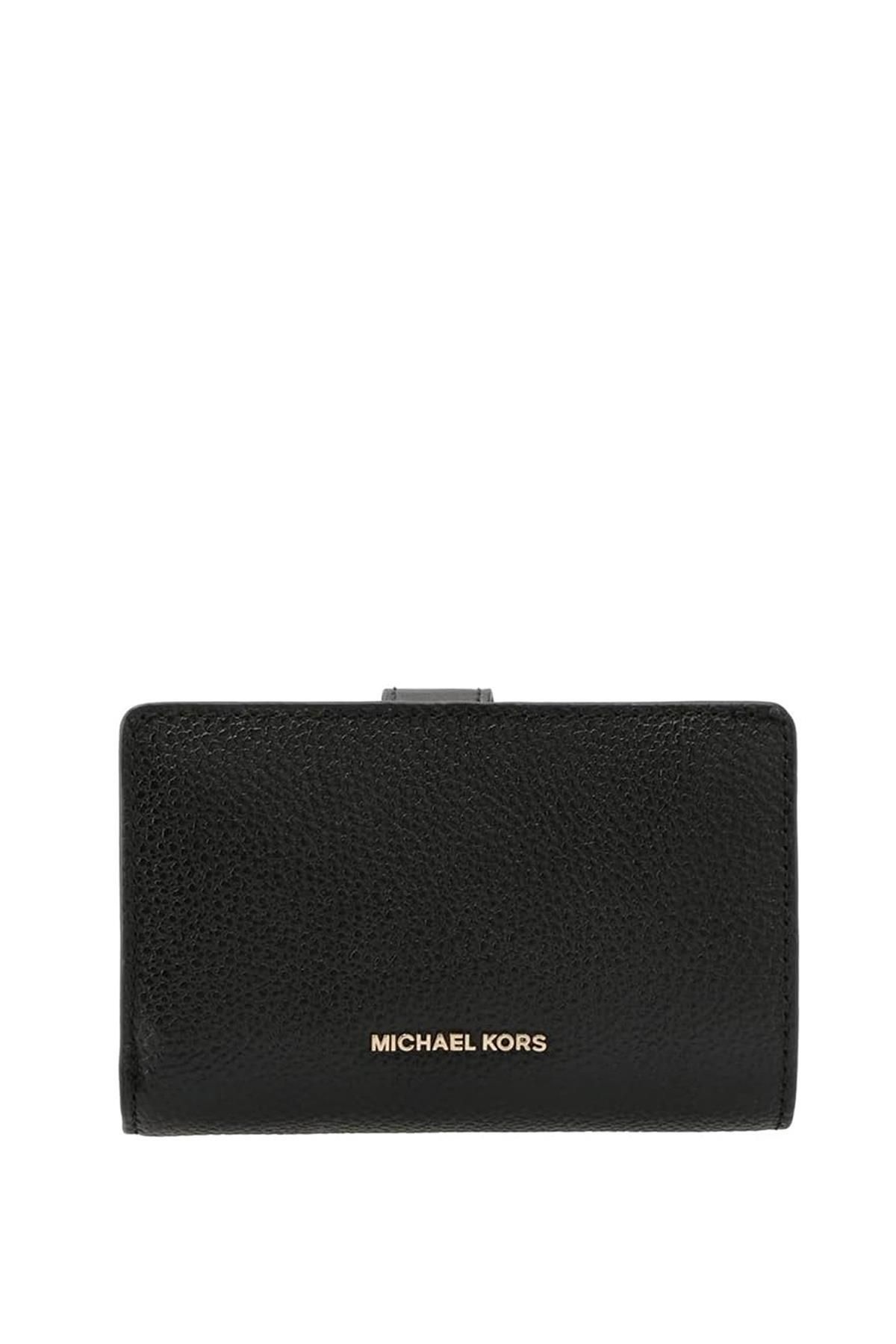 Mk black shop leather wallet
