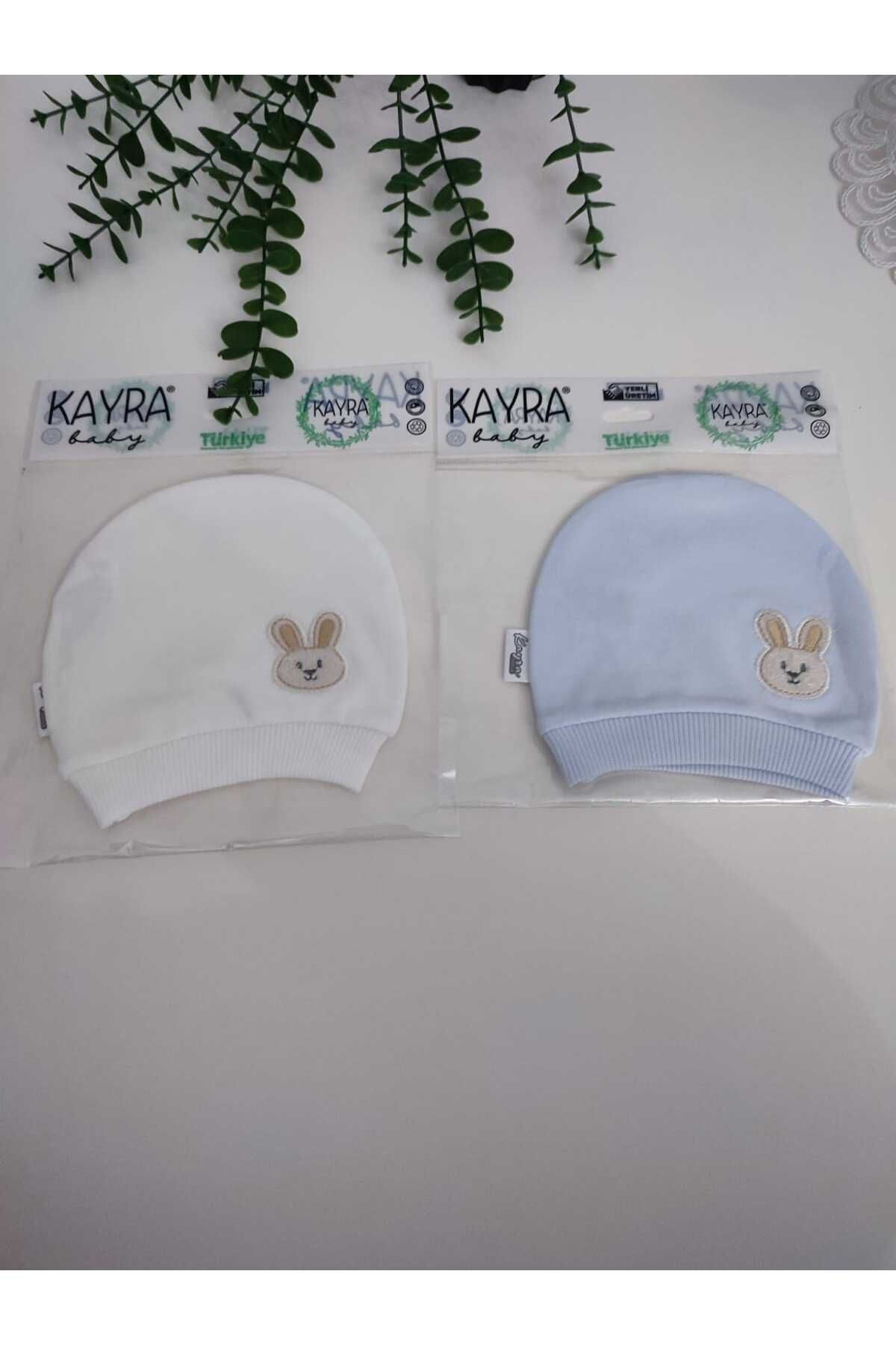 CSBABY TARZ-Rabbit Printed Patterned Baby Hat Set of 2 1
