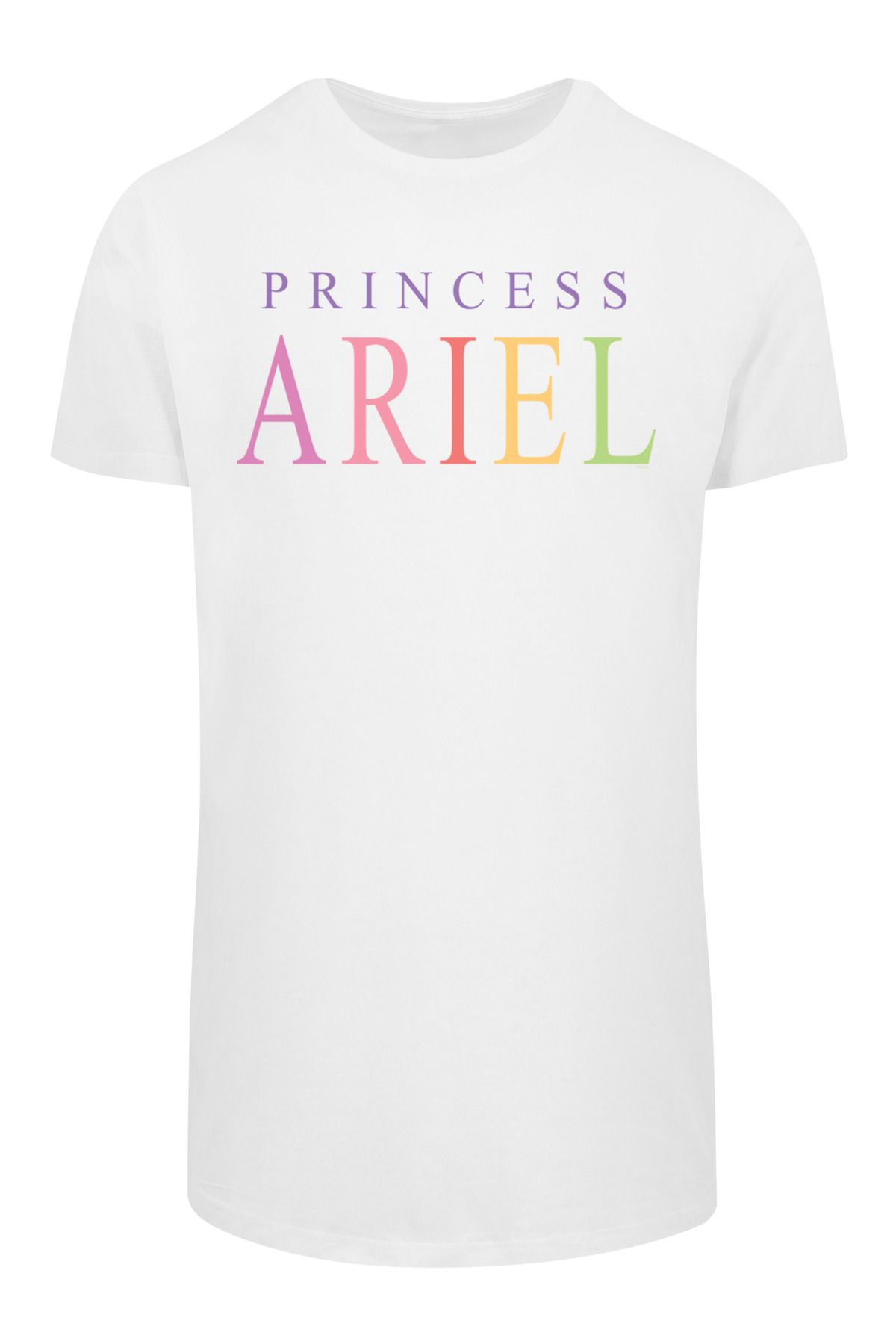F4NT4STIC Herren Disney Die kleine Meerjungfrau Ariel Graphic-WHT mit  geformtem langen T-Shirt - Trendyol