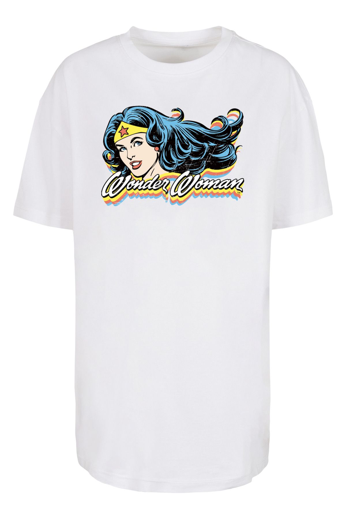 Woman Boyfriend-T- für Smile Shirt F4NT4STIC Trendyol übergroßem Comics Wonder Damen mit Damen DC -