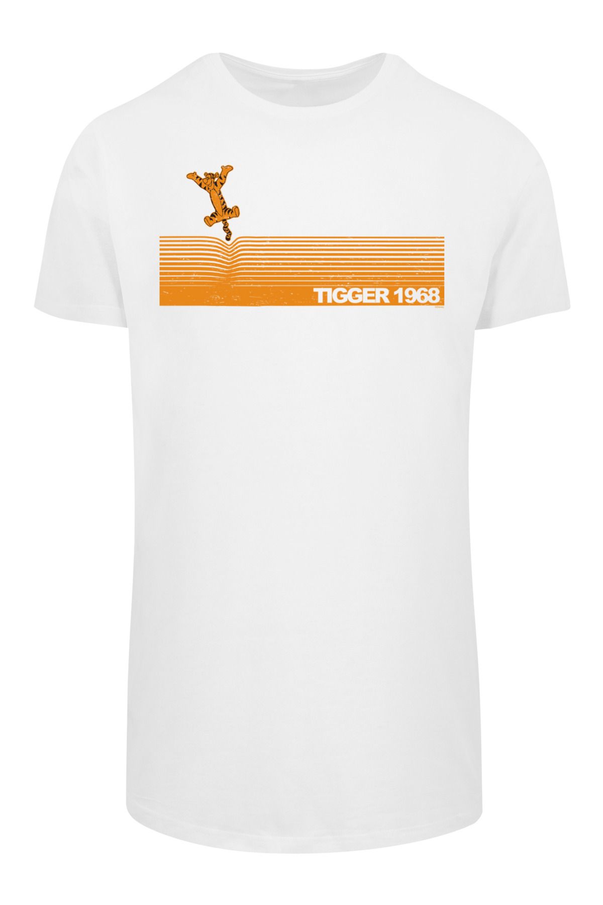 F4NT4STIC Herren Disney Winnie The Pooh Tigger 1968-WHT mit geformtem  langen T-Shirt - Trendyol