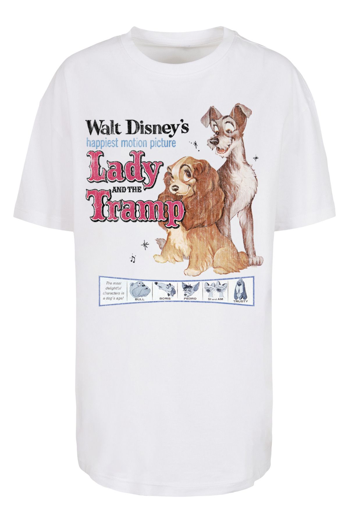 Damen Damen Boyfriend-T-Shirt übergroßem - F4NT4STIC „Lady The für And Disney-Poster Klassisches für Tramp“ mit Trendyol