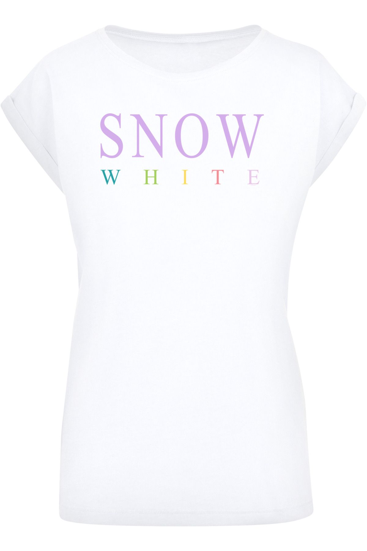 F4NT4STIC Damen Disney verlängerter Damen-T-Shirt Schulter Trendyol mit mit Boys Schneewittchen-Grafik 