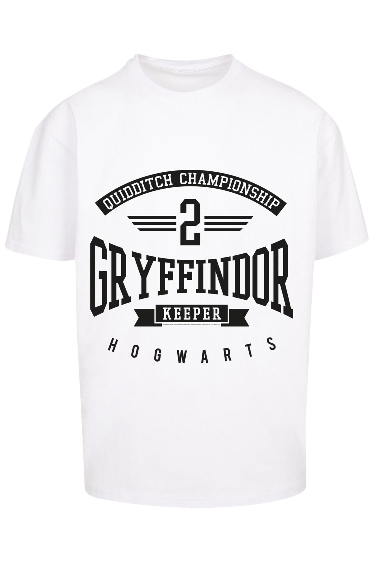 F4NT4STIC Herren Harry Potter Keeper-WHT Shirt schwerem mit - Oversize-T- Gryffindor Trendyol