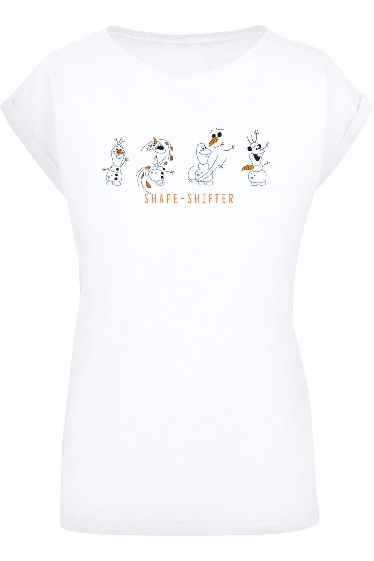 F4NT4STIC Damen Trendyol - Olaf 2 Shape-Shifter verlängerter mit Schulter mit Damen-T-Shirt Disney Frozen