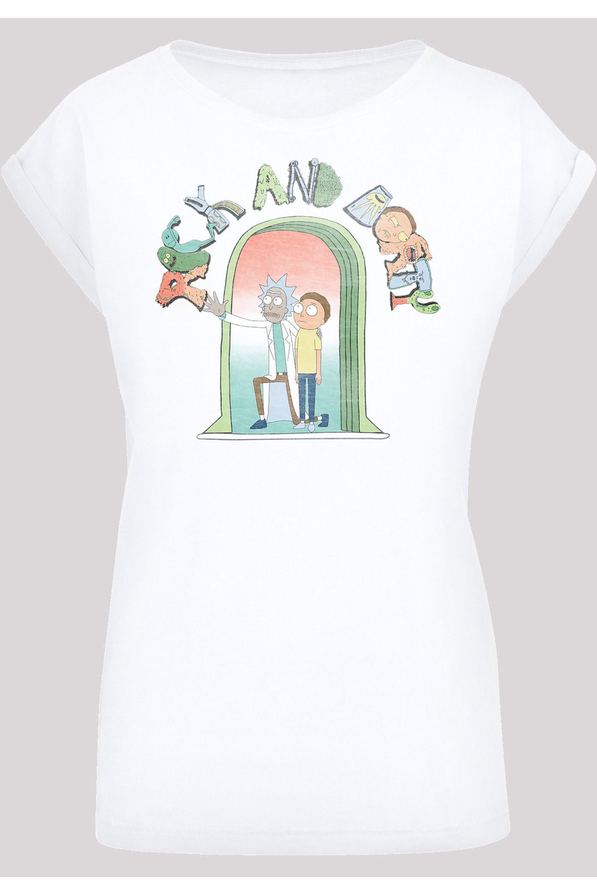 F4NT4STIC Damen Icon Ladies Extended Trendyol - Doors T-Shirt mit Shoulder