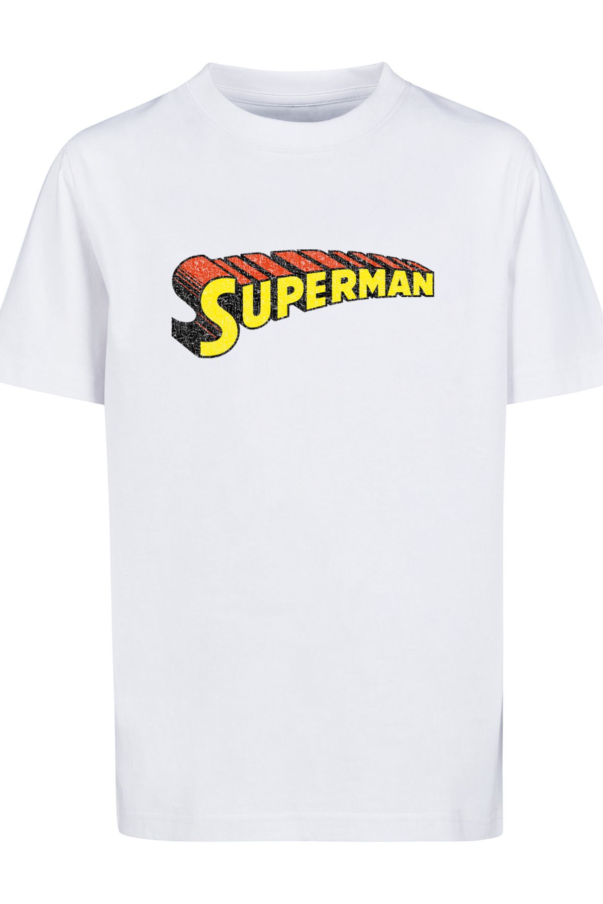 F4NT4STIC Kinder DC Comics Superman Kids Crackle mit Trendyol Telescopic Logo-WHT Basic T-Shirt 