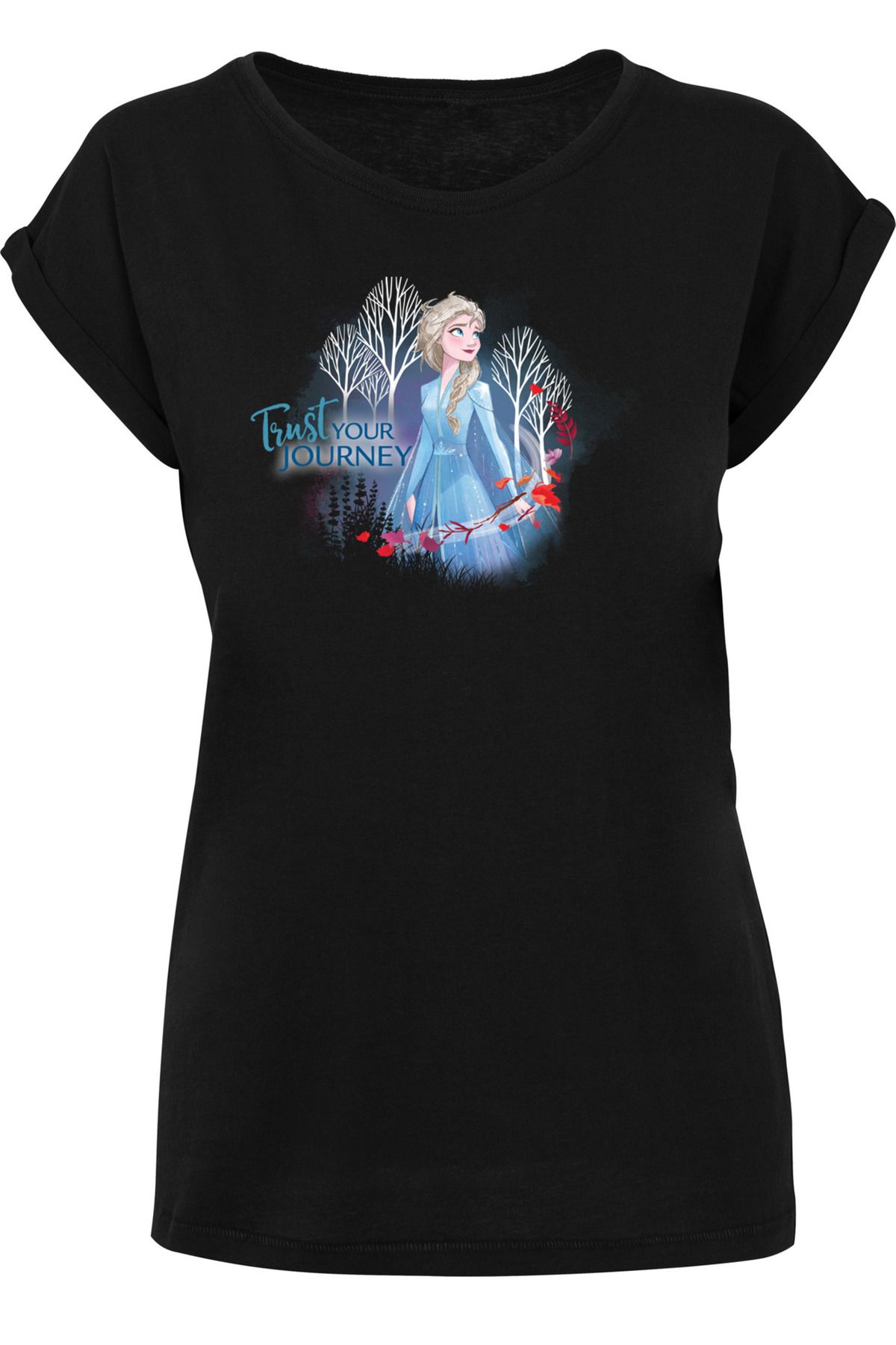 F4NT4STIC Damen Frozen Shoulder mit Your Tee Trendyol Journey-WHT Disney Trust - Ladies Extended 2