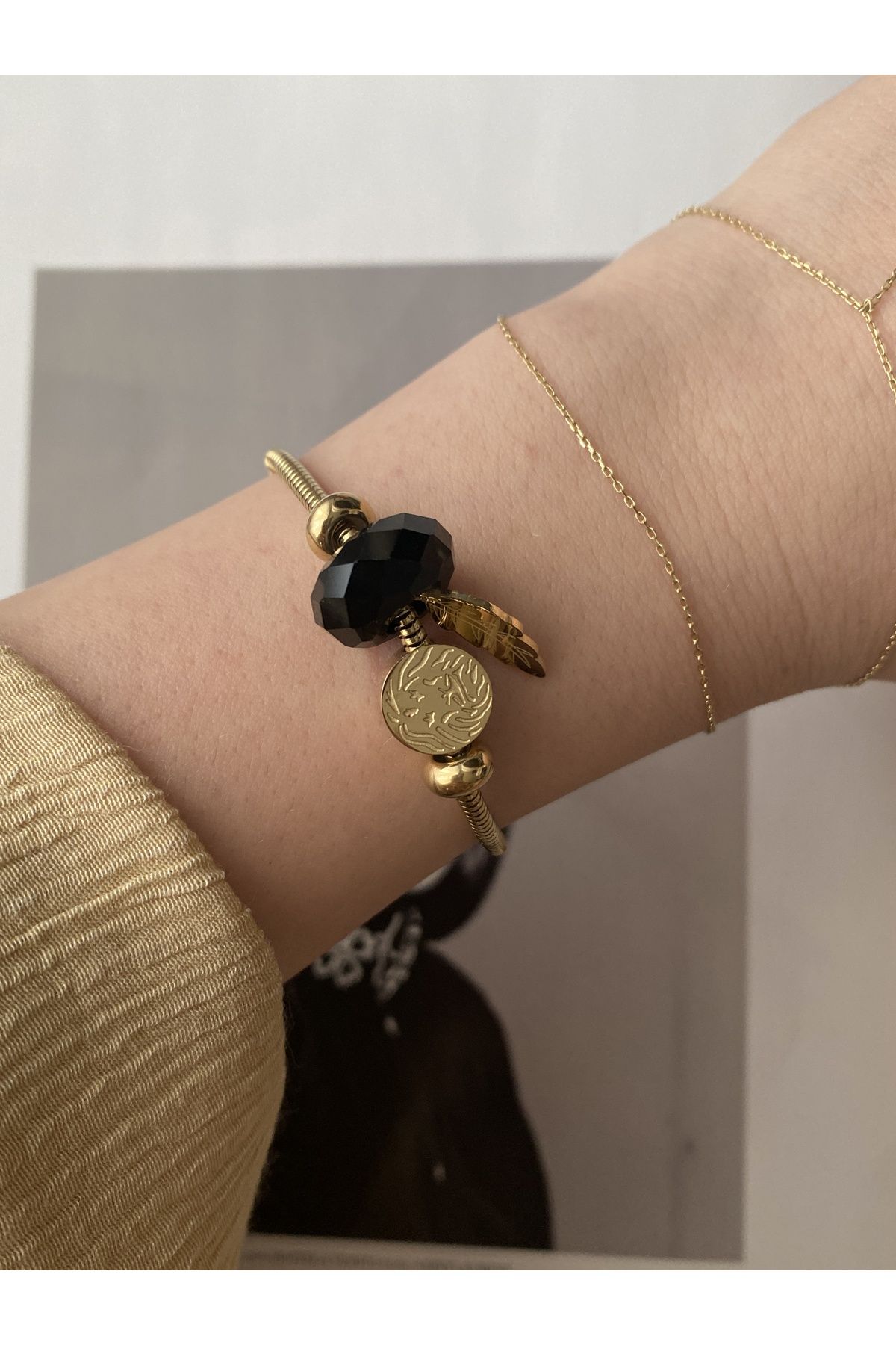 Large gold best sale bracelet