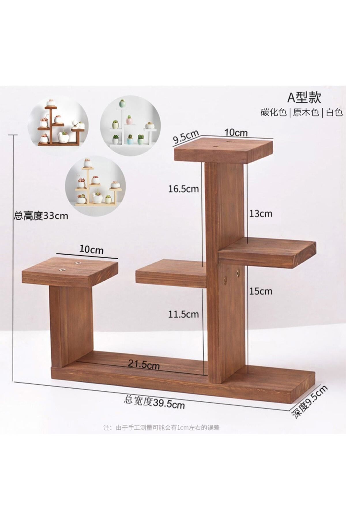 Tiydem-Wooden Desktop Shelf - Window and Cactus Flower Pot Stand 2