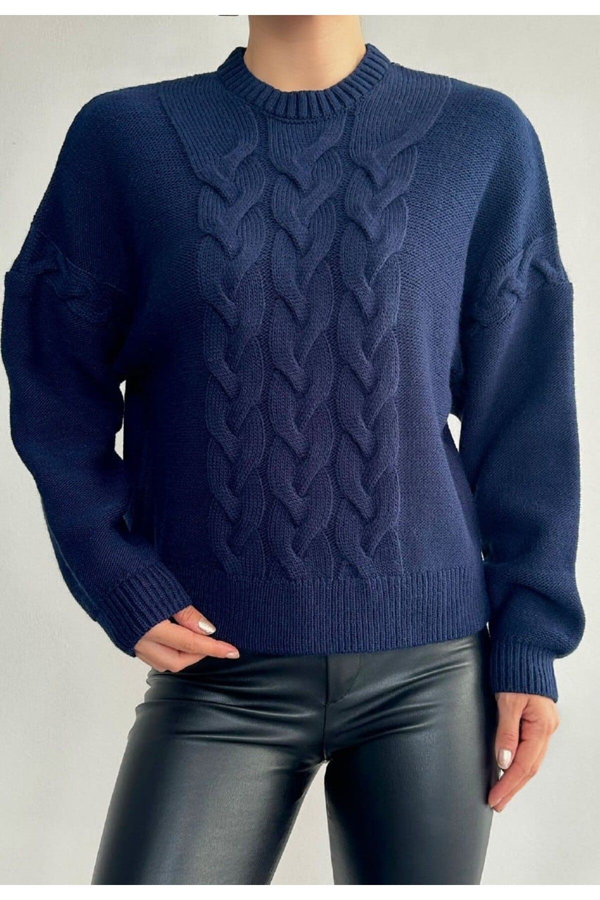 Dark blue knit discount sweater