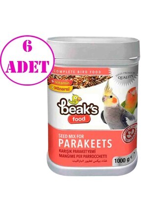 Beaks Paraket Yemi 1000 gr x 6 Adet