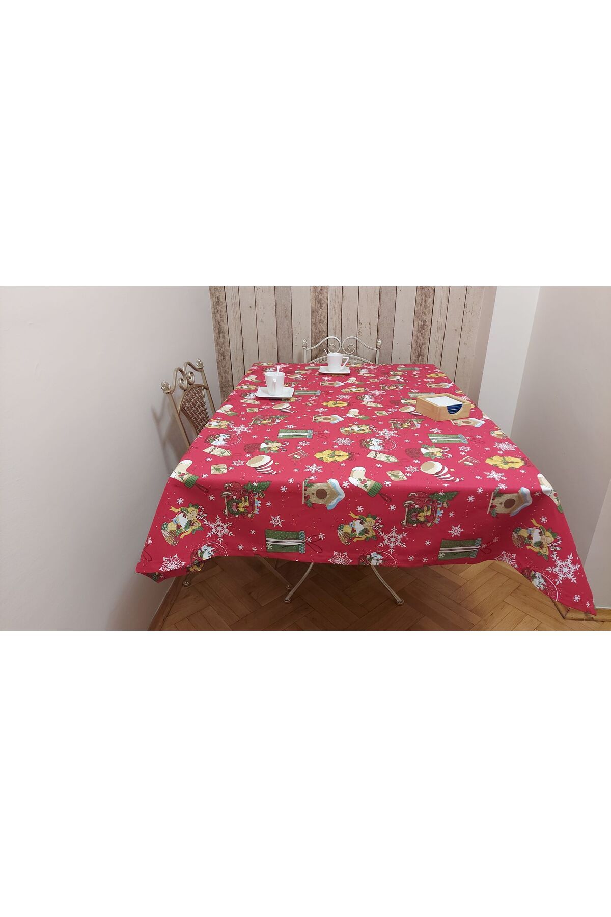 gonk-Rectangular, Christmas Patterned, Duck (Liquid Repellent, Stain Resistant) Fabric, Dining Table Cloth 8