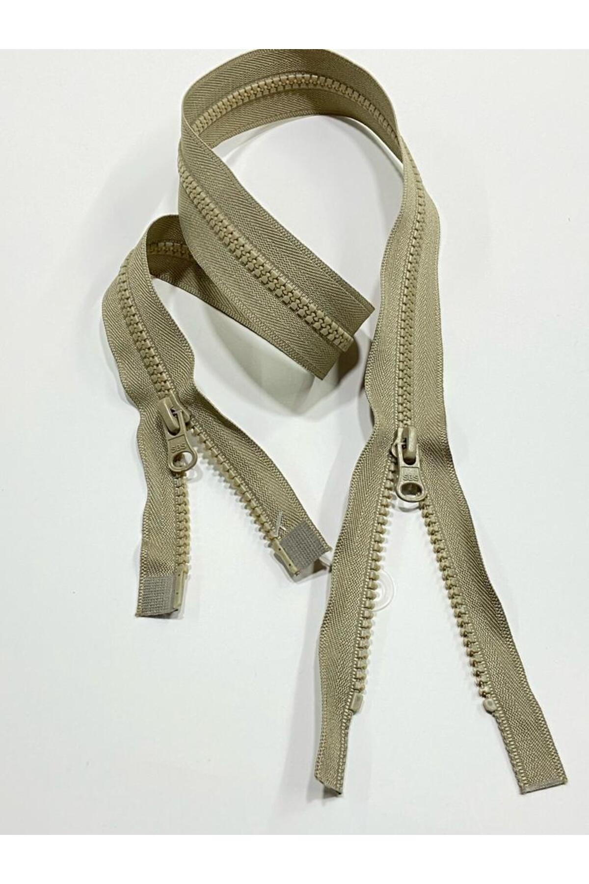 Coat Zipper Double Way 60 Cm Mink Bone Teeth 1123