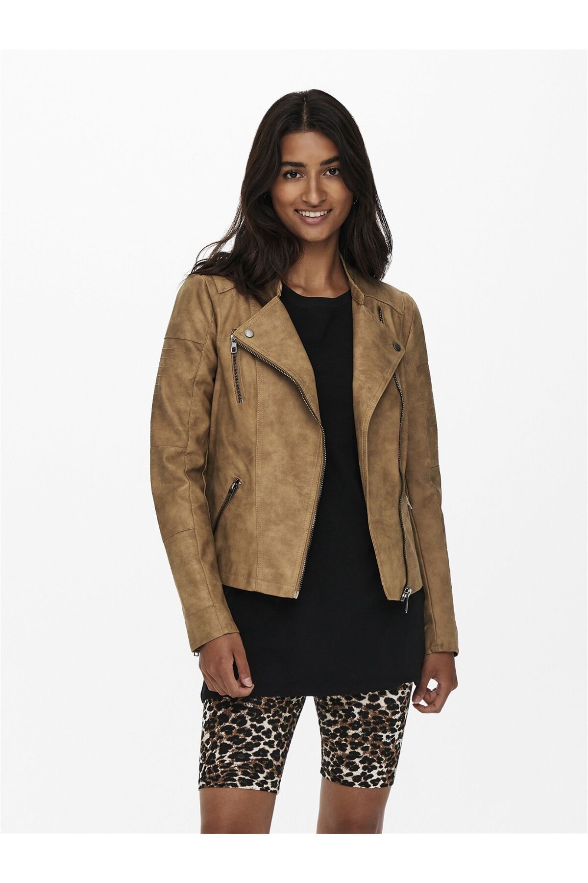 Onlava faux leather best sale biker otw noos