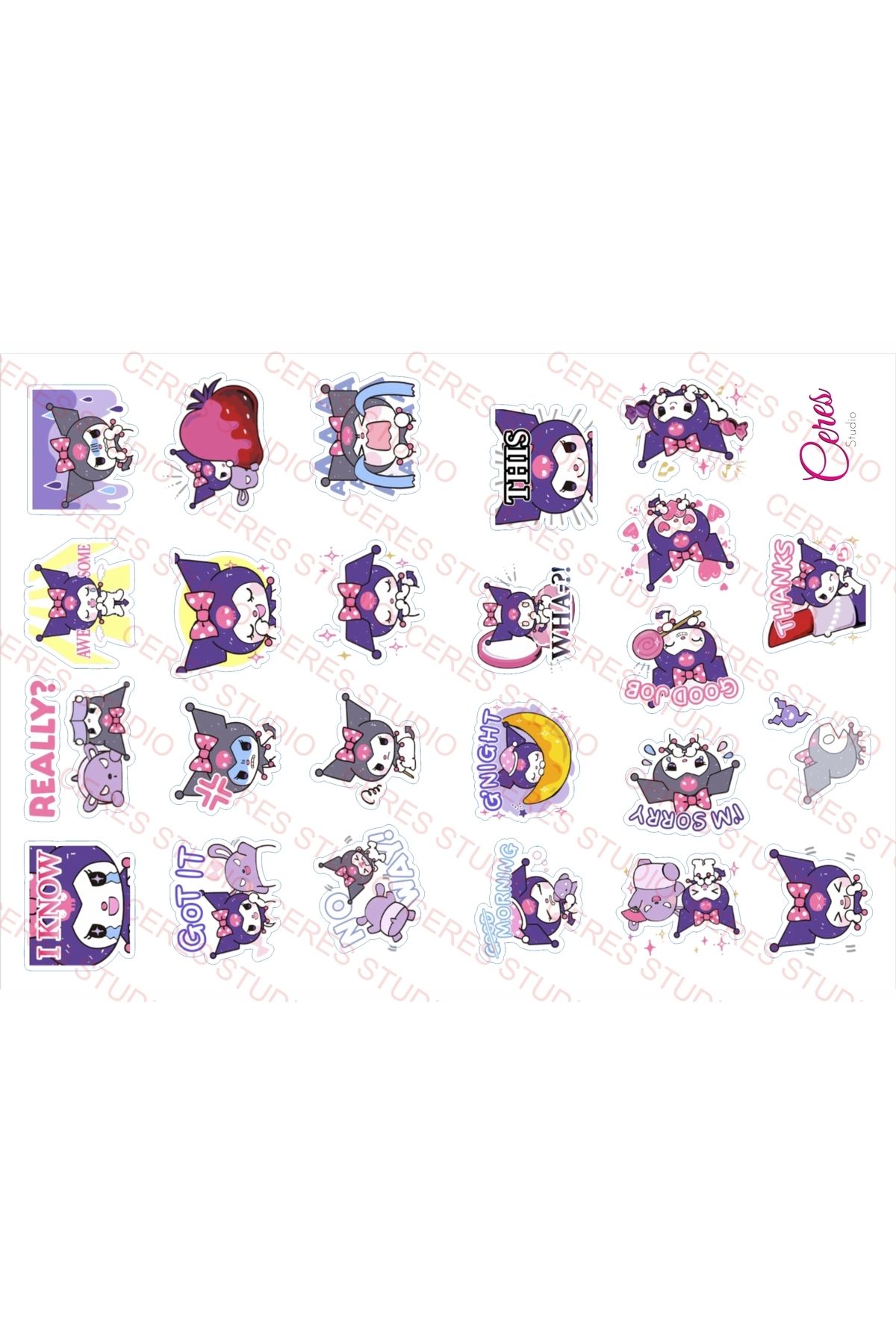 30Pce/Set self-adhesive Sanrio poster Stickers Kuromi Hello Kitty