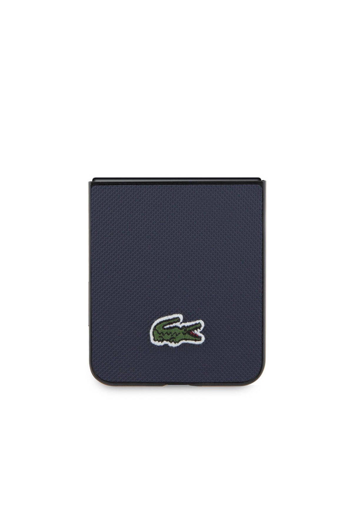کاور و قاب چند رنگ Galaxy Z Flip 5 مورد سازگار دارای مجوز PU PIKE با الگوی آبی سطح آرم تمساح نمادین Lacoste