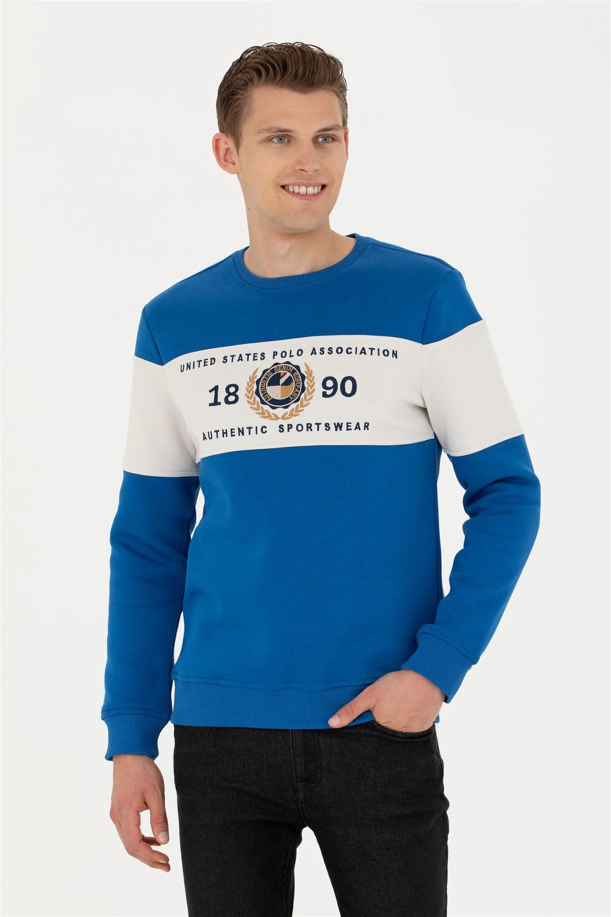 Polo color block top sweatshirt