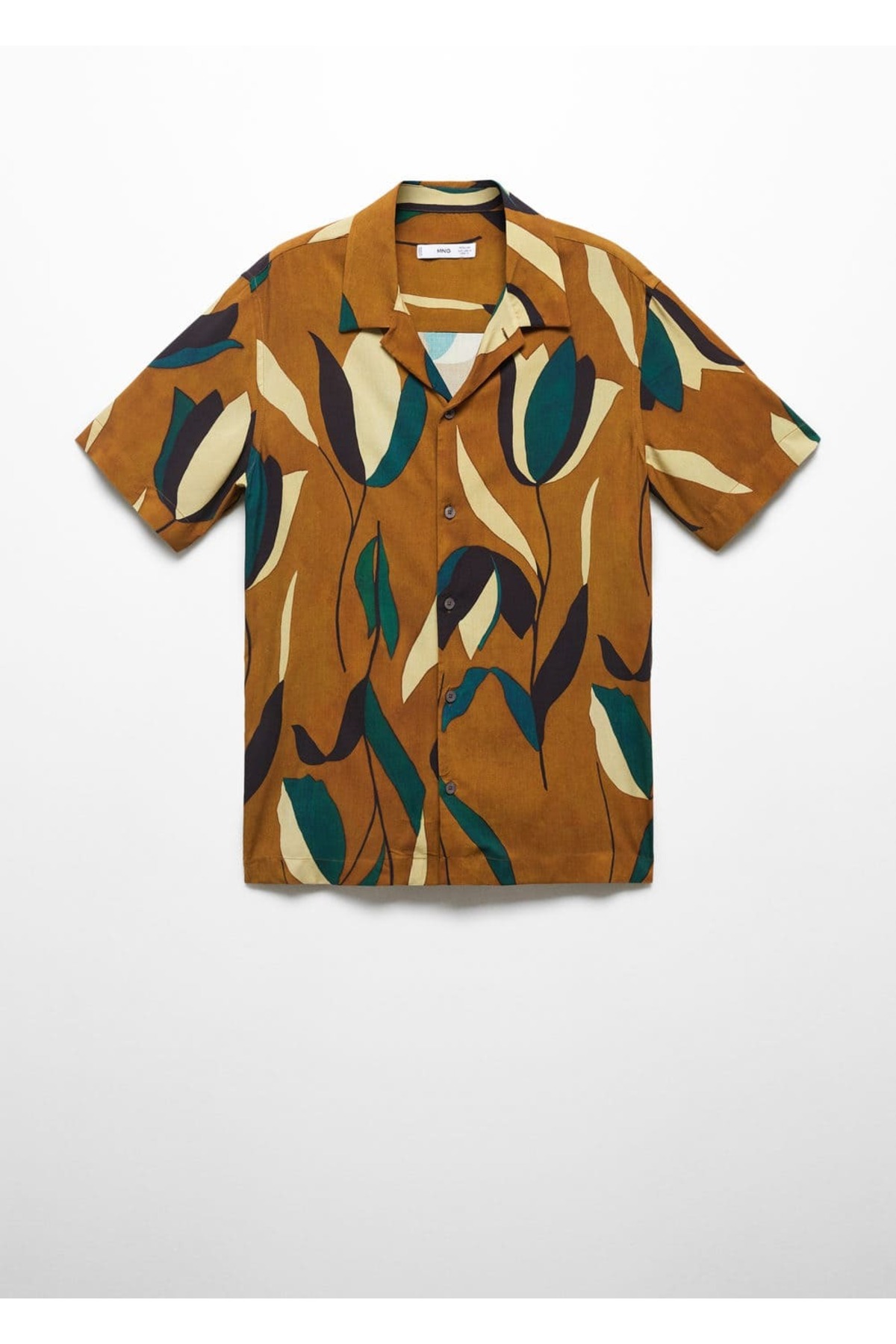 پیراهن مردانه نارنجی منگوMANGO Man | 57022517 اورجینال - تصویر 3