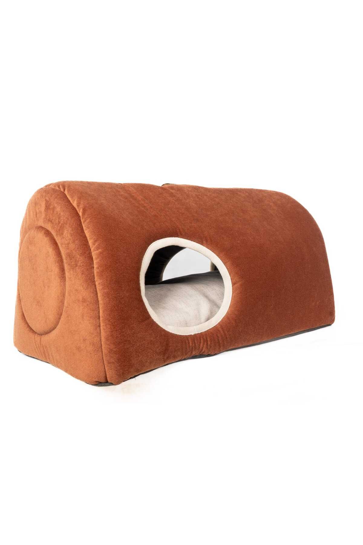 HAYHAYPETSHOP-Sleeping Tunnel Home Cat and Dog Bed Plush Soft Structure 2