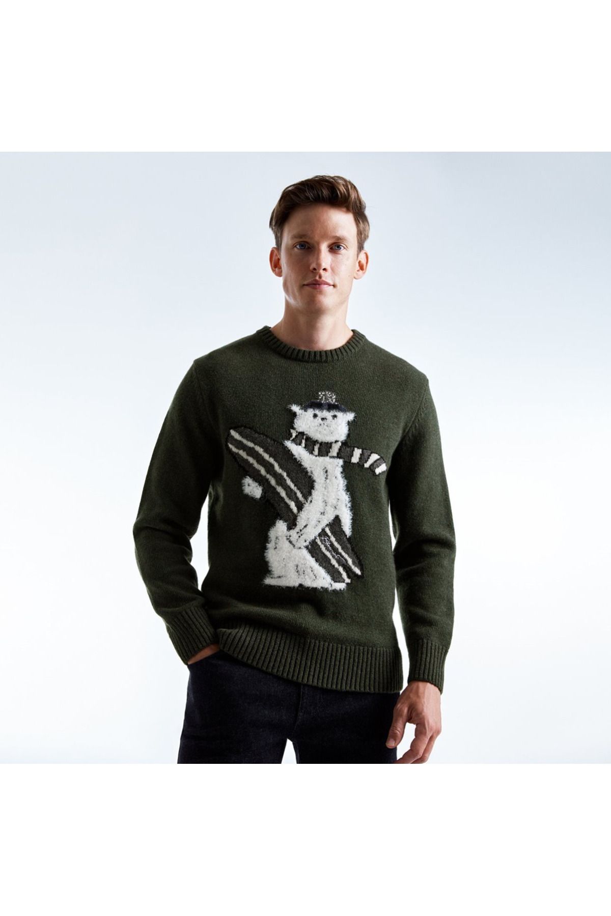 Bluemint Wool Blend Graphic Sweater Erkek Giyim
