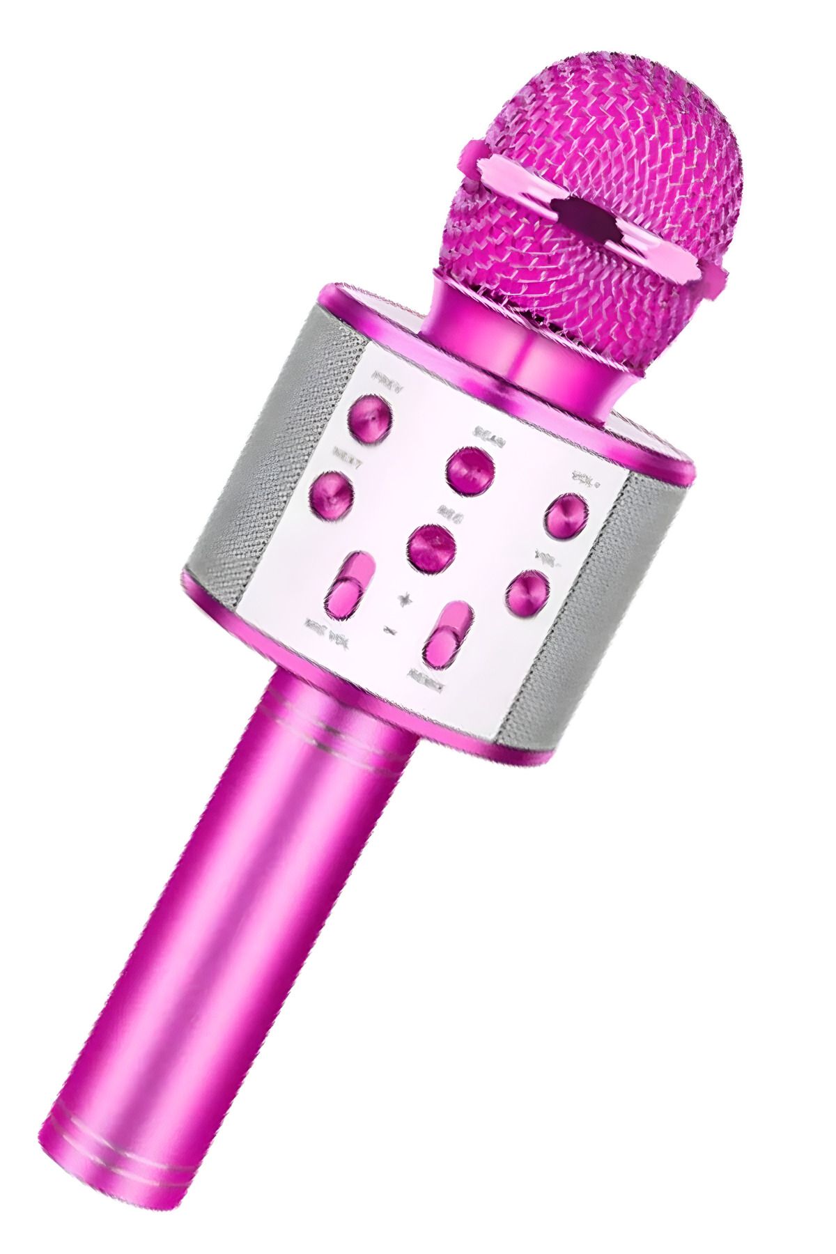 Karaoke Mikrofon Pembe Renk Bluetooth Hoparlör Hafıza Kartı Usb Aux Giriş Destekli Hadi Söyle Efsane