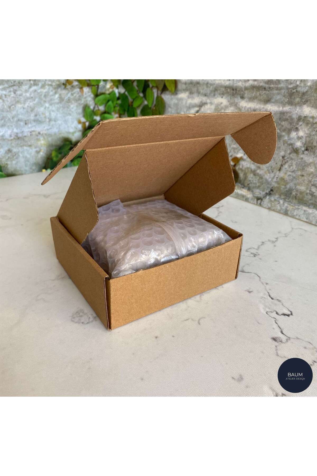 Baumatelier-Gray Tile Pattern Natural Stone Travertine Coasters Set of 4 5