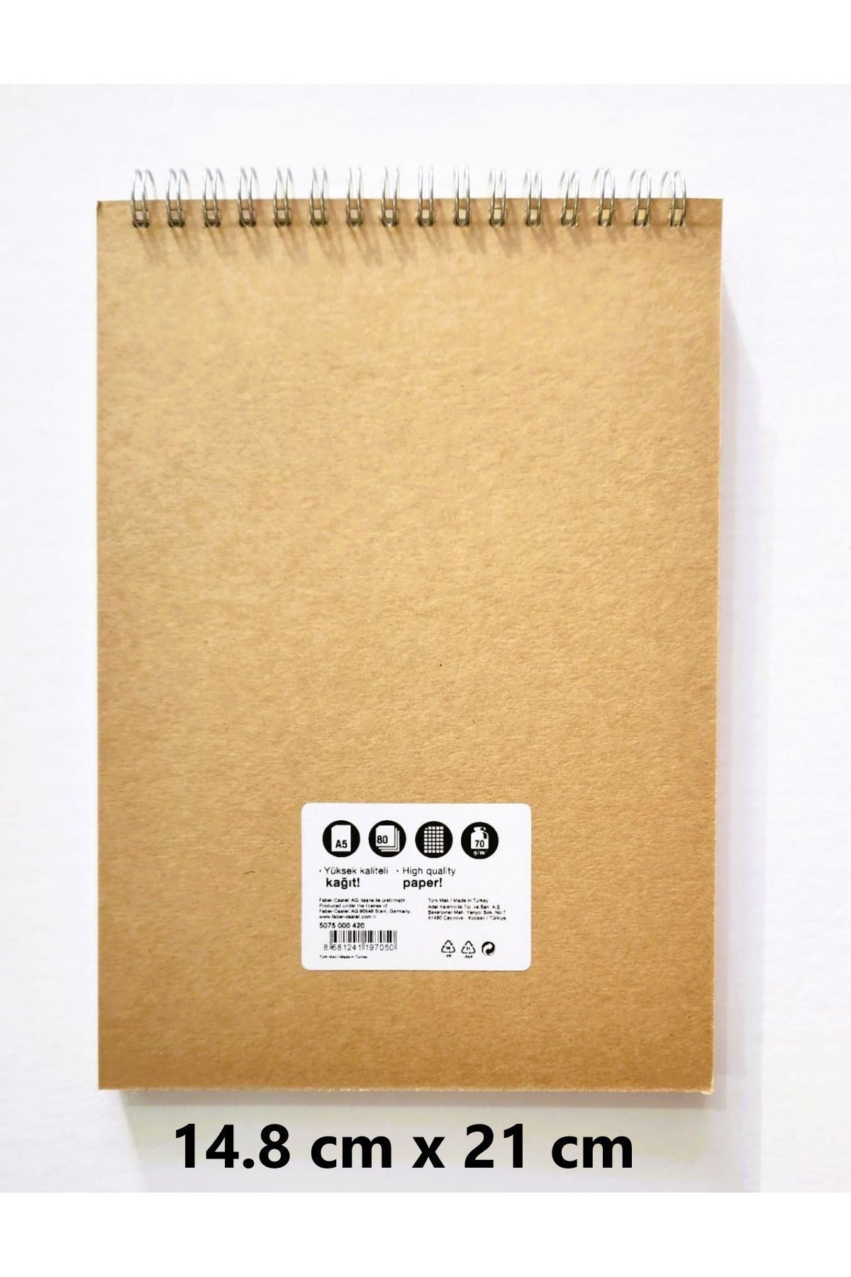 Faber Castell-A5 Size Blocknote Checked Notebook 80 pp. 2