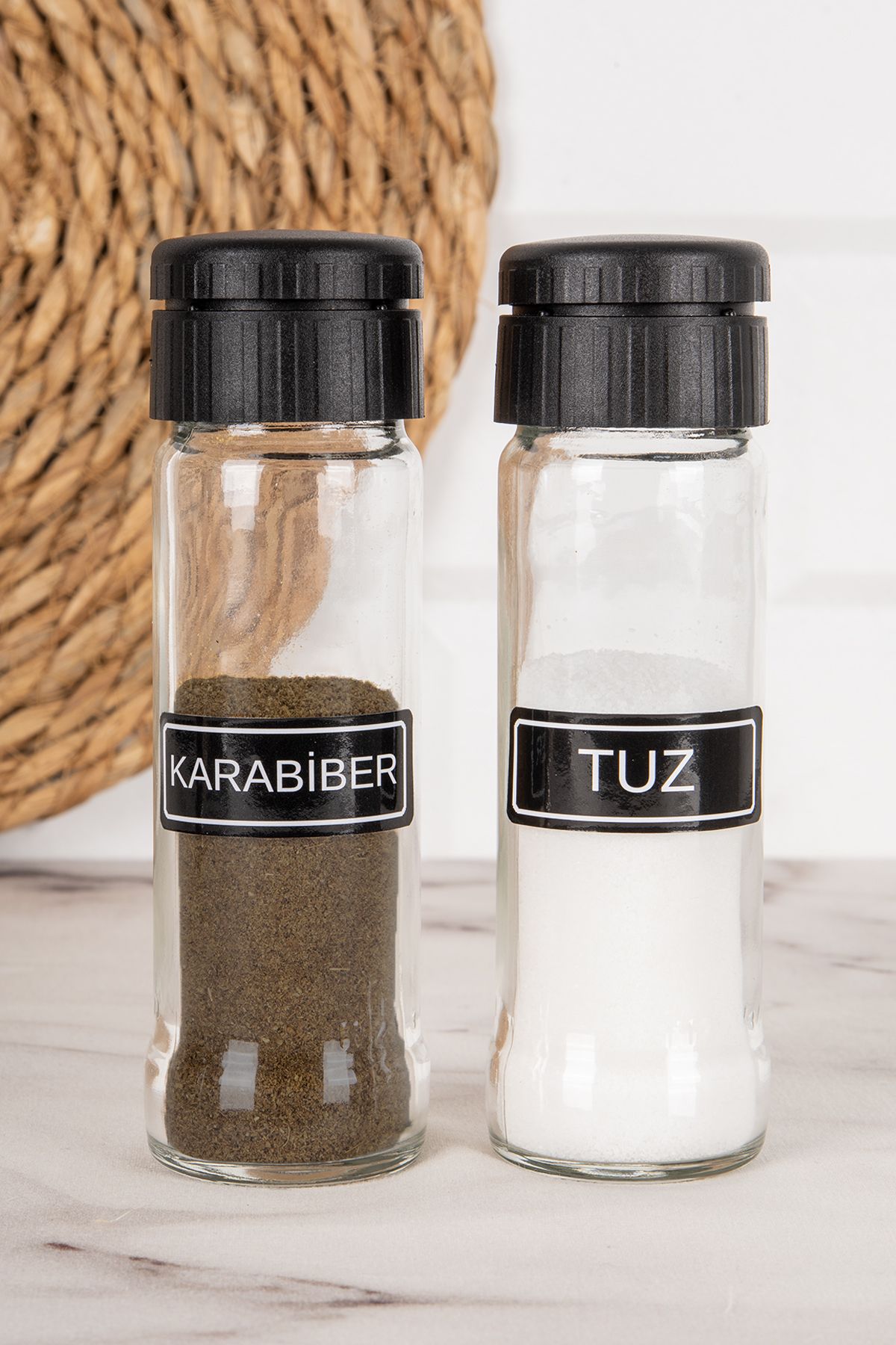 Glass salt hot sale and pepper