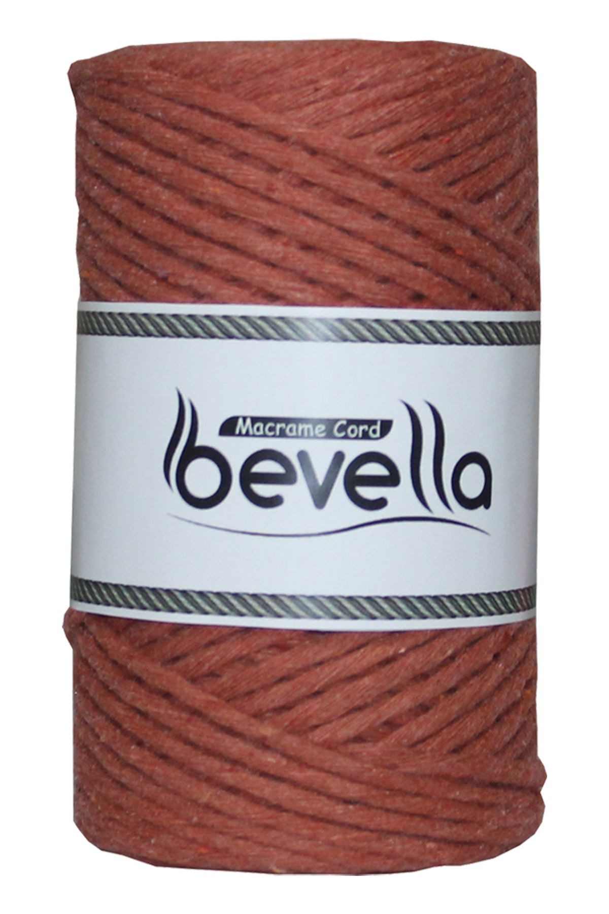 Bevella Macrame Cord-Ecru, Light Gray, Tile, Mustard Screwable 3 mm Macrame String Single Twist 2