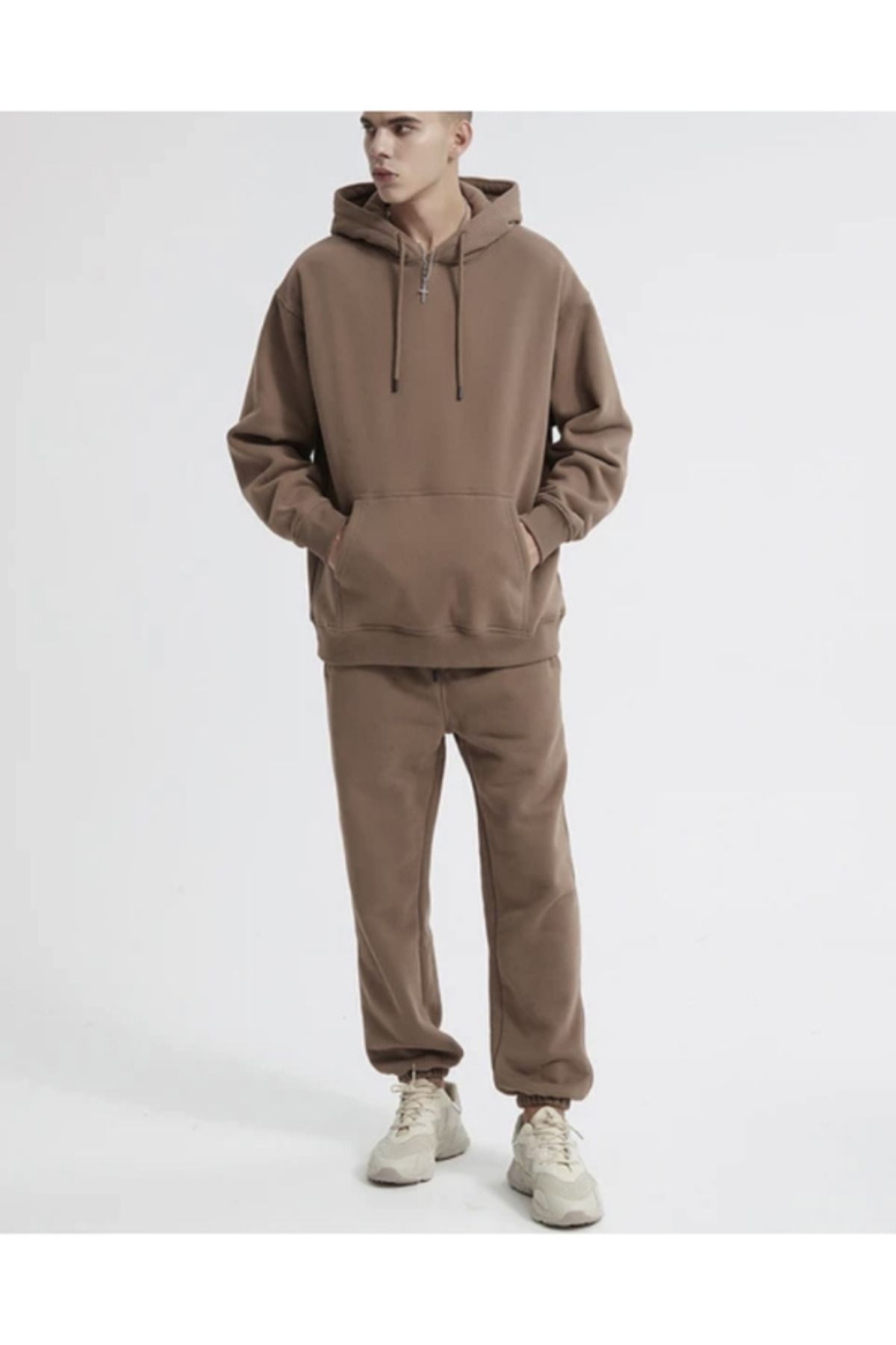 Mens hoodie tracksuit set hotsell