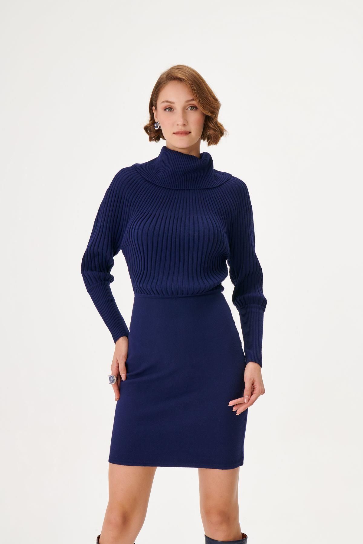 Dark blue hotsell sweater dress