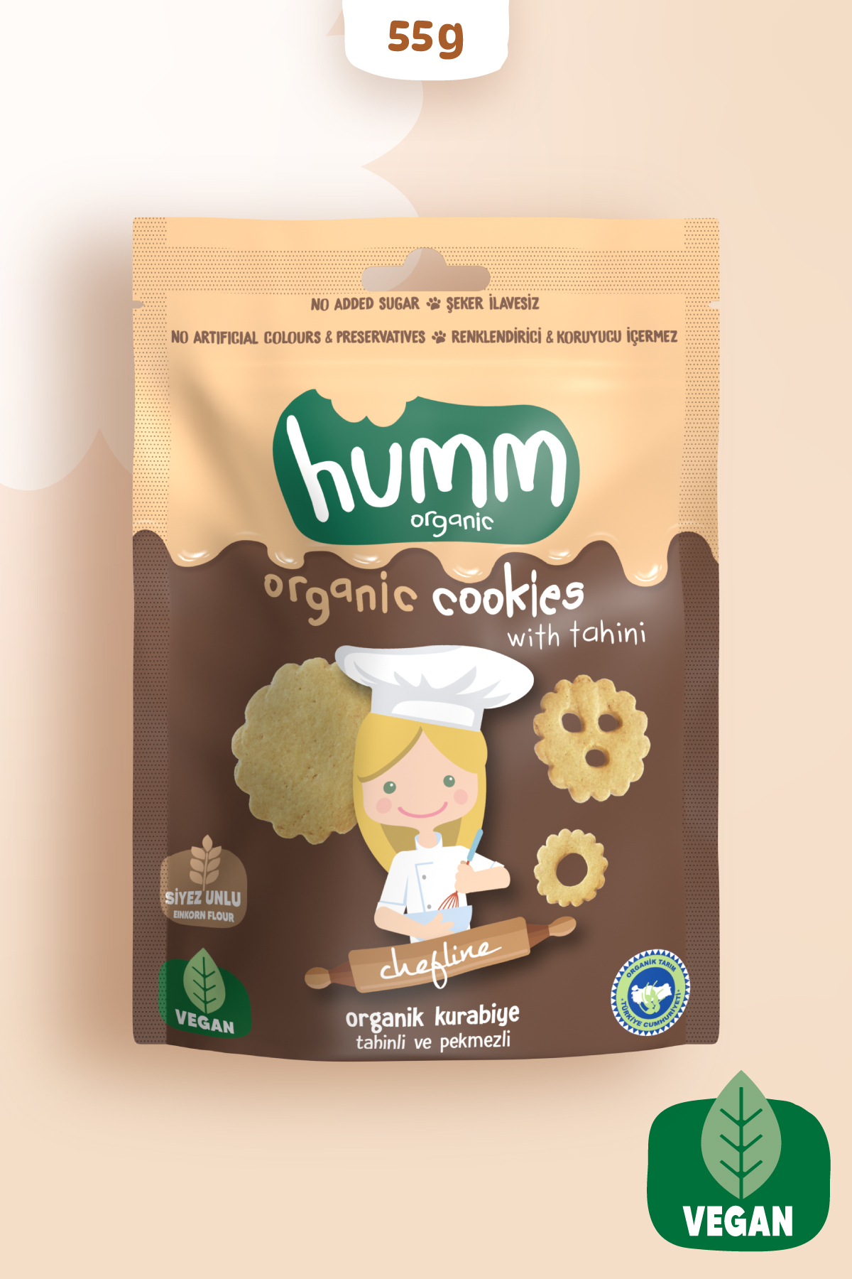 Organic Vegan Tahini and Molasses Cookies – 55g Organic Vegan Tahini and Molasses Cookies – 55g