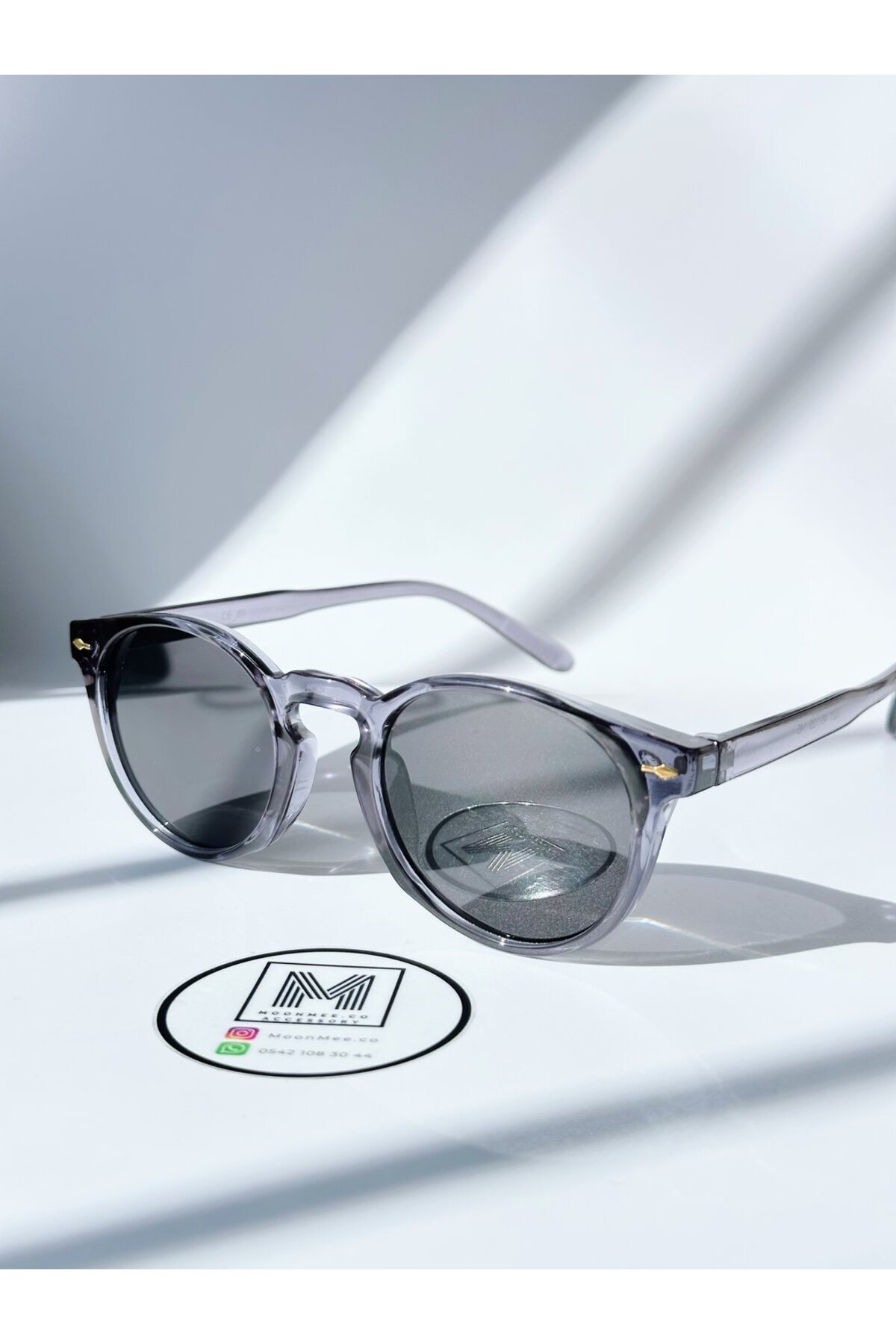 MOONMEE  Copia Güneş Gözlüğü - Unisex Güneş Gözlüğü Grey UV400 Korumalı - Görsel 4