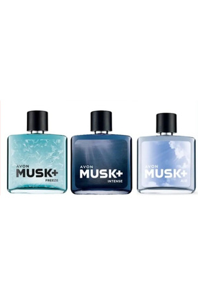 Avon Musk+ Freeze, Aır ve Intense 3 lü Parfüm paket seti
