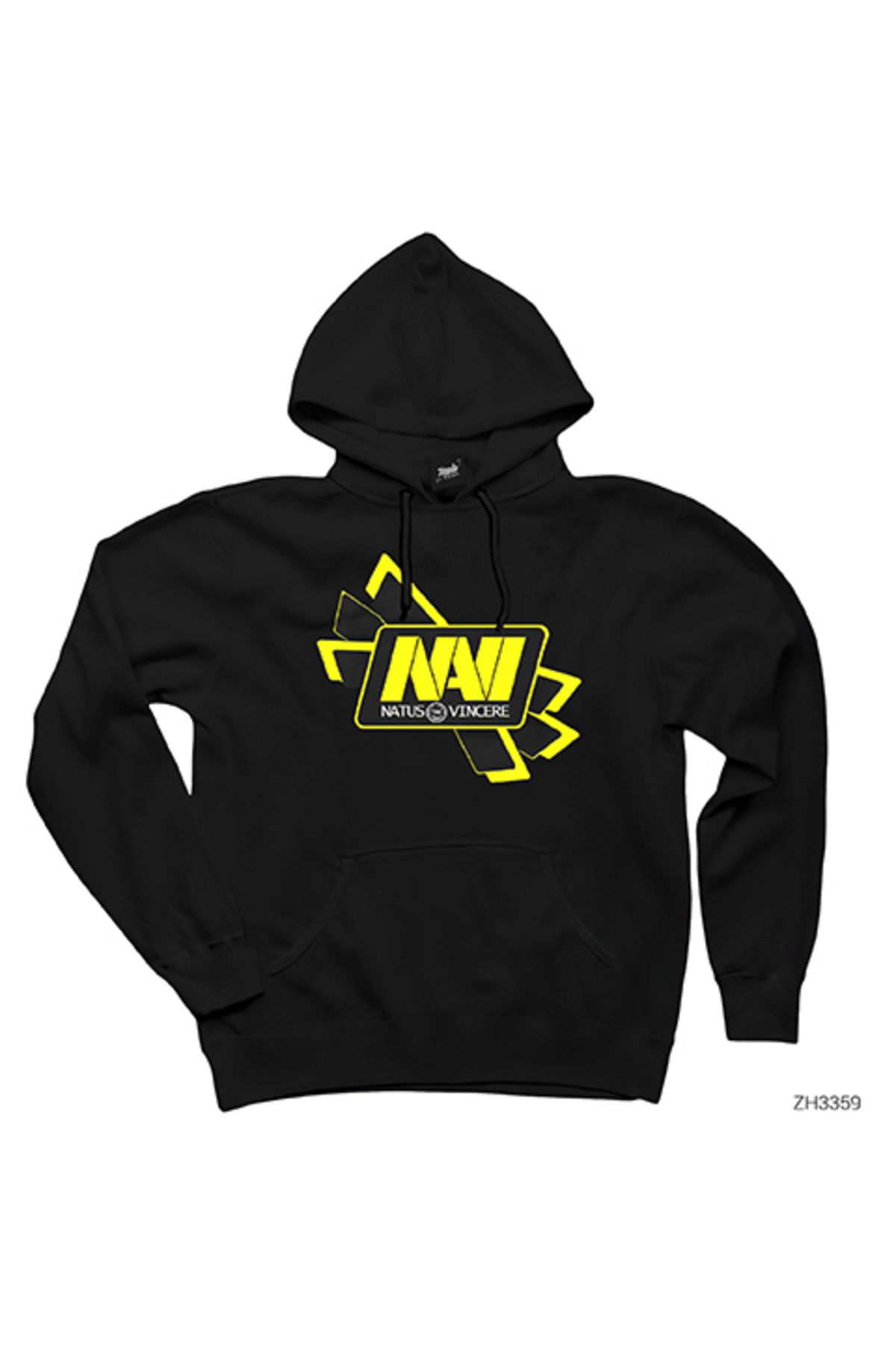 Z zepplin Natus Vincere Cross Line Black Hooded Sweatshirt Hoodie