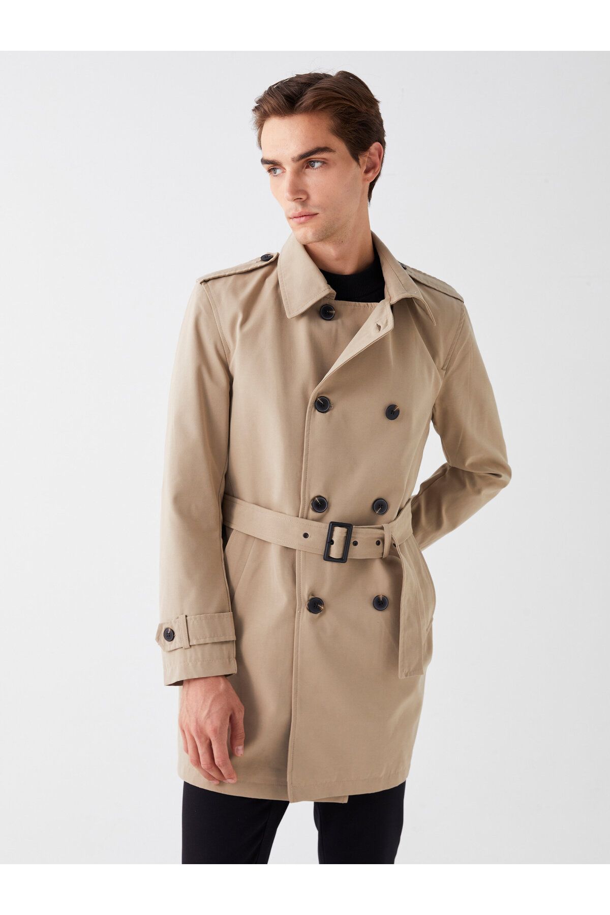 Slim fit top trench coat