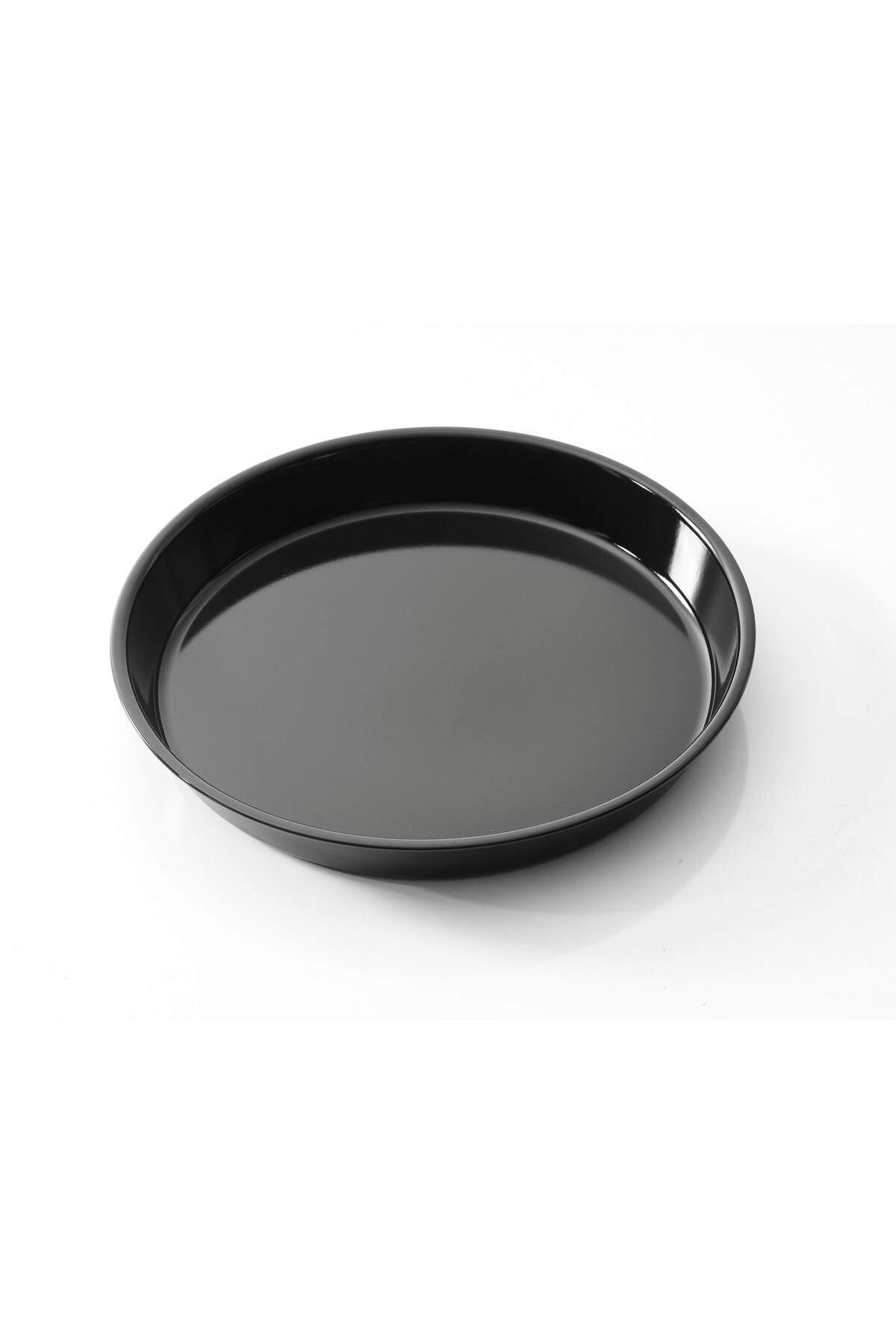 Siyah Parlak Emaye Yuvarlak 3'lü Fırın Tepsi Seti 38-40-42 Cm