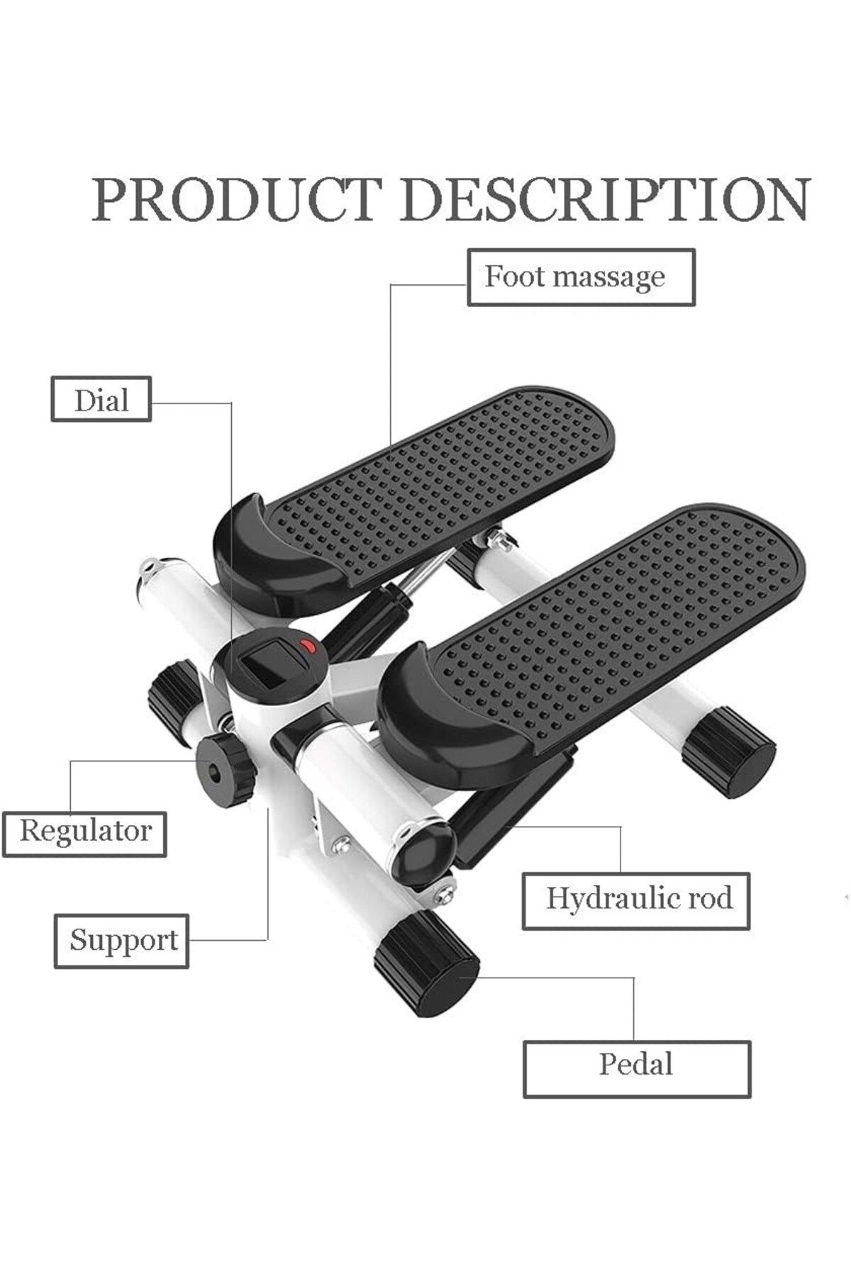 SLİPT-CKSpor Mini Stepper Fitness Twister Stepper with Resistance Elastic Exercise Tool CKS116 2